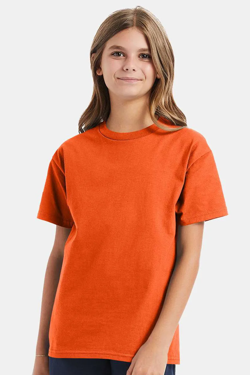 Hanes Youth T-shirt à manches courtes et col rond ComfortSoft - Orange
