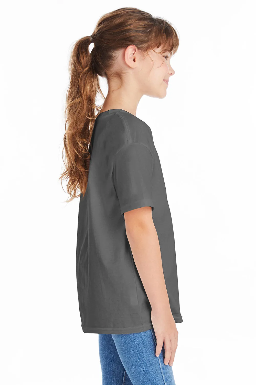 Hanes Youth T-shirt à manches courtes et col rond ComfortSoft - Gris fumé