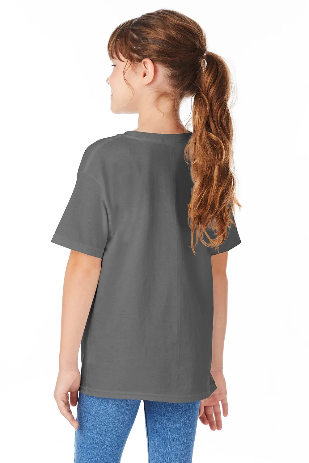 Hanes Youth T-shirt à manches courtes et col rond ComfortSoft - Gris fumé