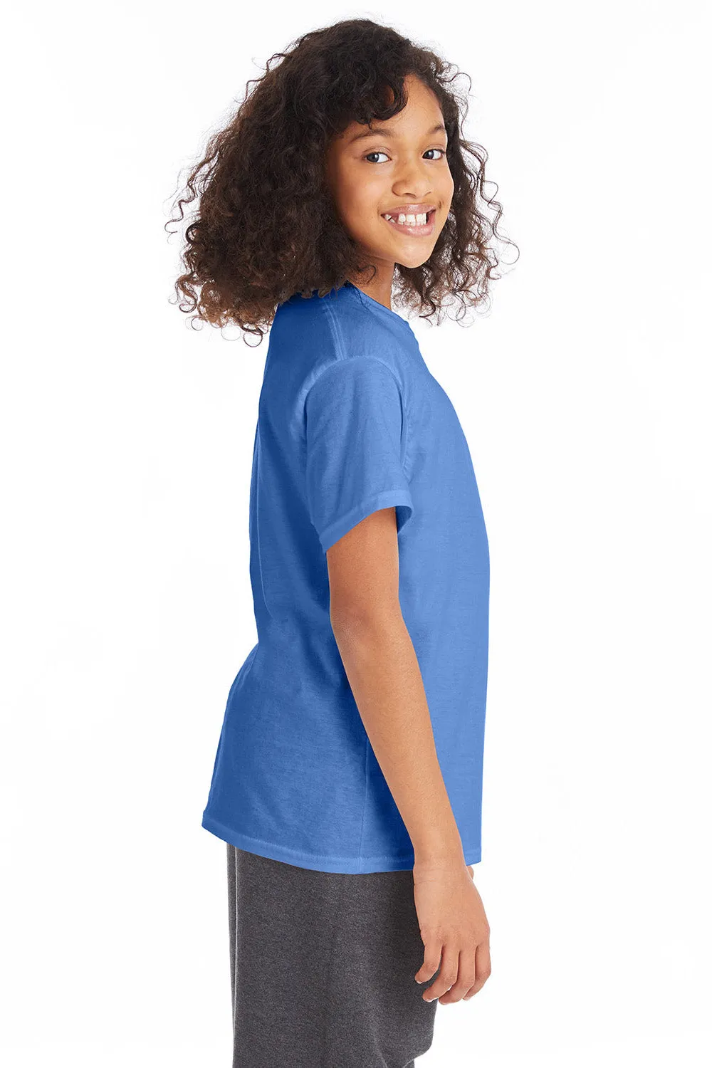 Hanes Youth EcoSmart T-shirt à manches courtes col rond - Bleu Caroline