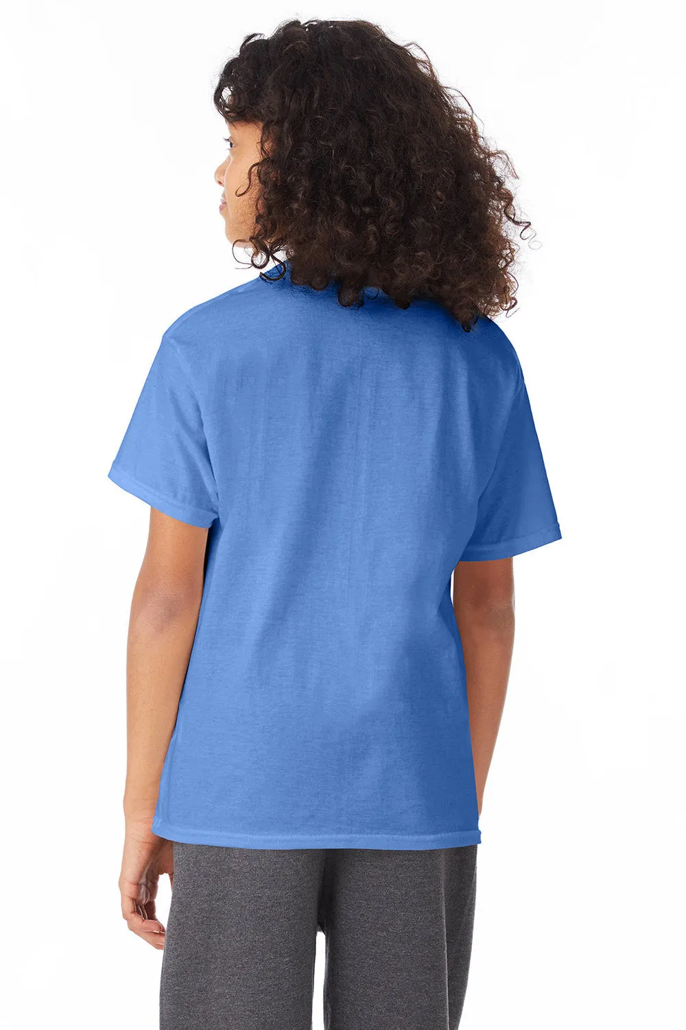 Hanes Youth EcoSmart T-shirt à manches courtes col rond - Bleu Caroline