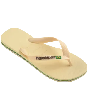 Tongues Havaianas Brésil avec logo en beurre frais