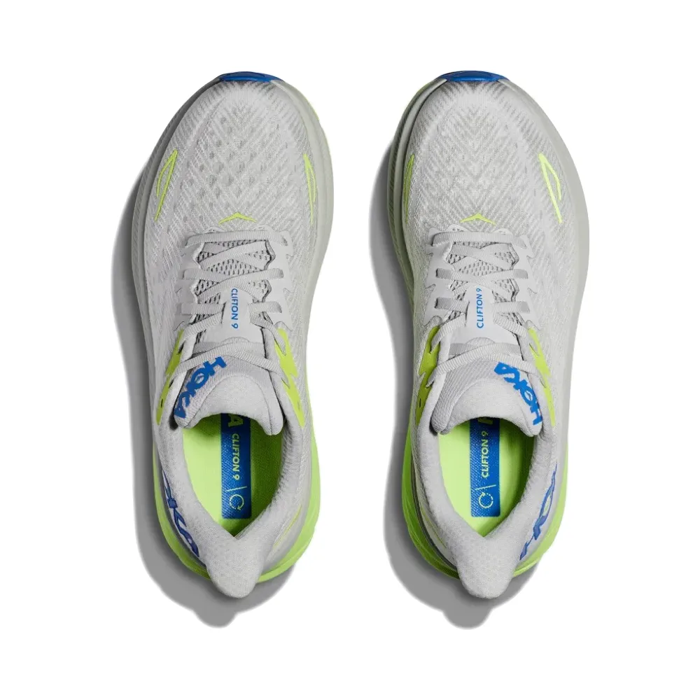 Hoka Chaussure de Sport Clifton 9 pour Homme en Stardust/Électrique Cobalt