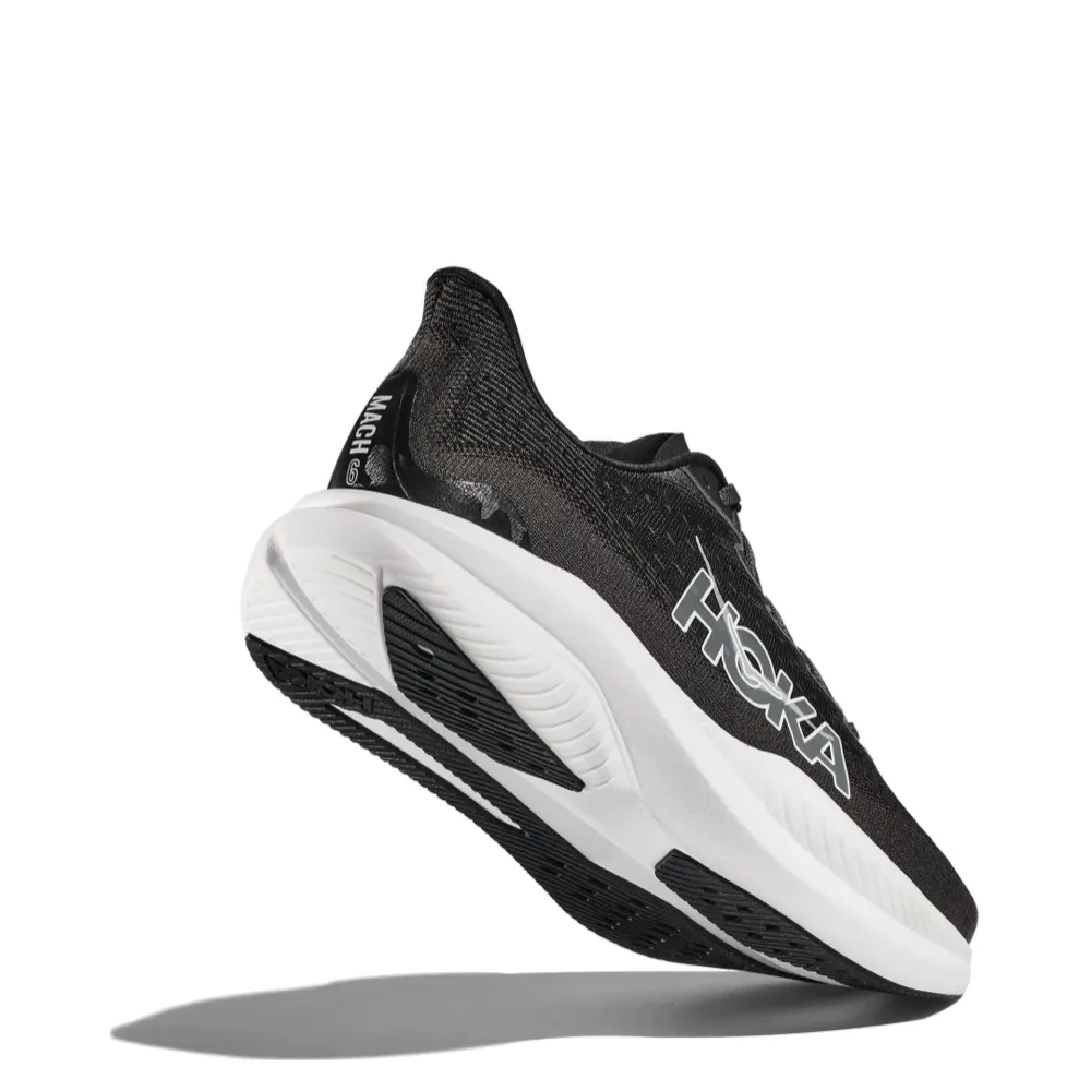 Hoka Chaussure de Sport Homme Mach 6 en Noir/Blanc
