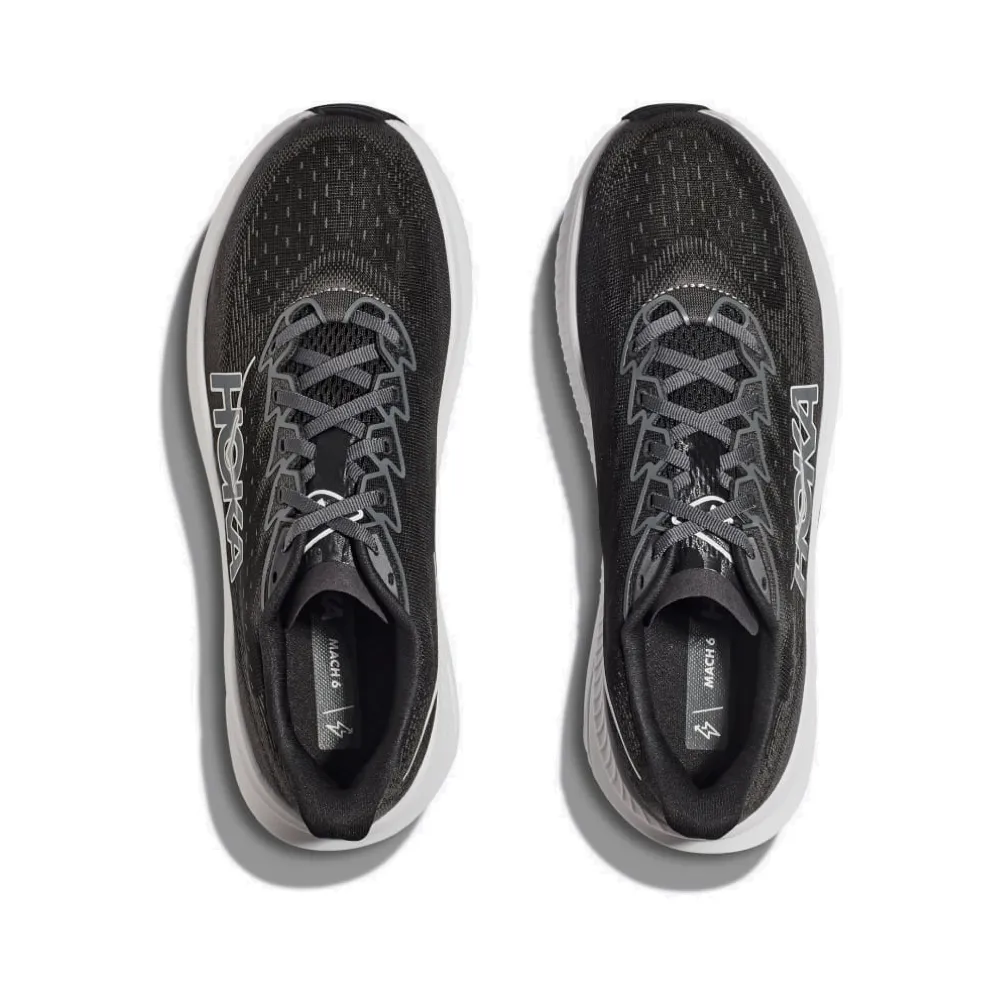 Hoka Chaussure de Sport Homme Mach 6 en Noir/Blanc
