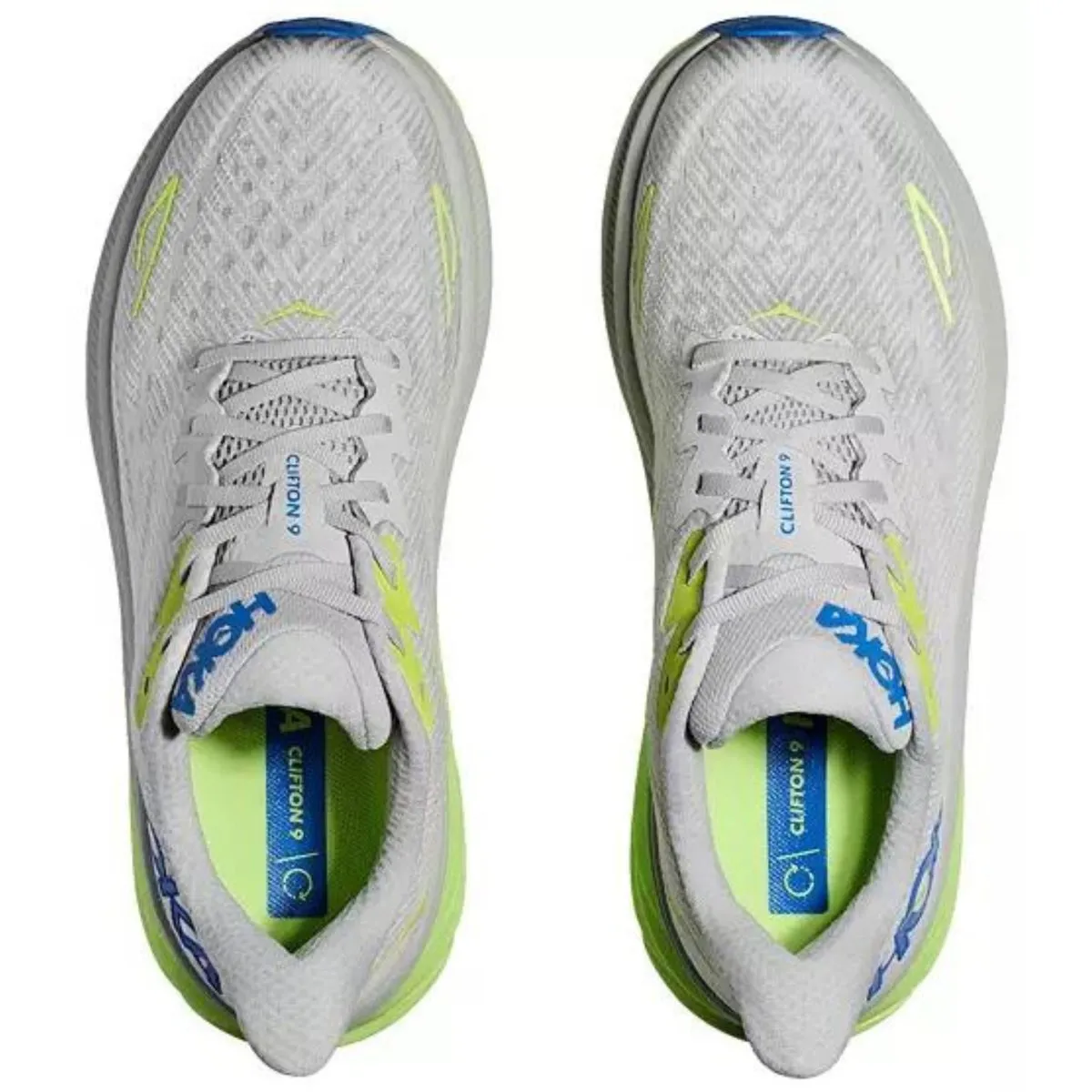 Hoka One One Clifton 9 Homme Poussière d'Étoile/Bleu Cobalt Électrique