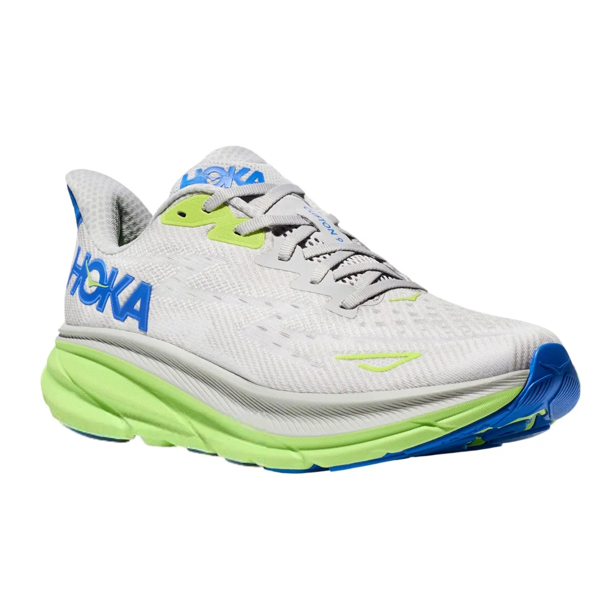 Hoka One One Clifton 9 Homme Poussière d'Étoile/Bleu Cobalt Électrique