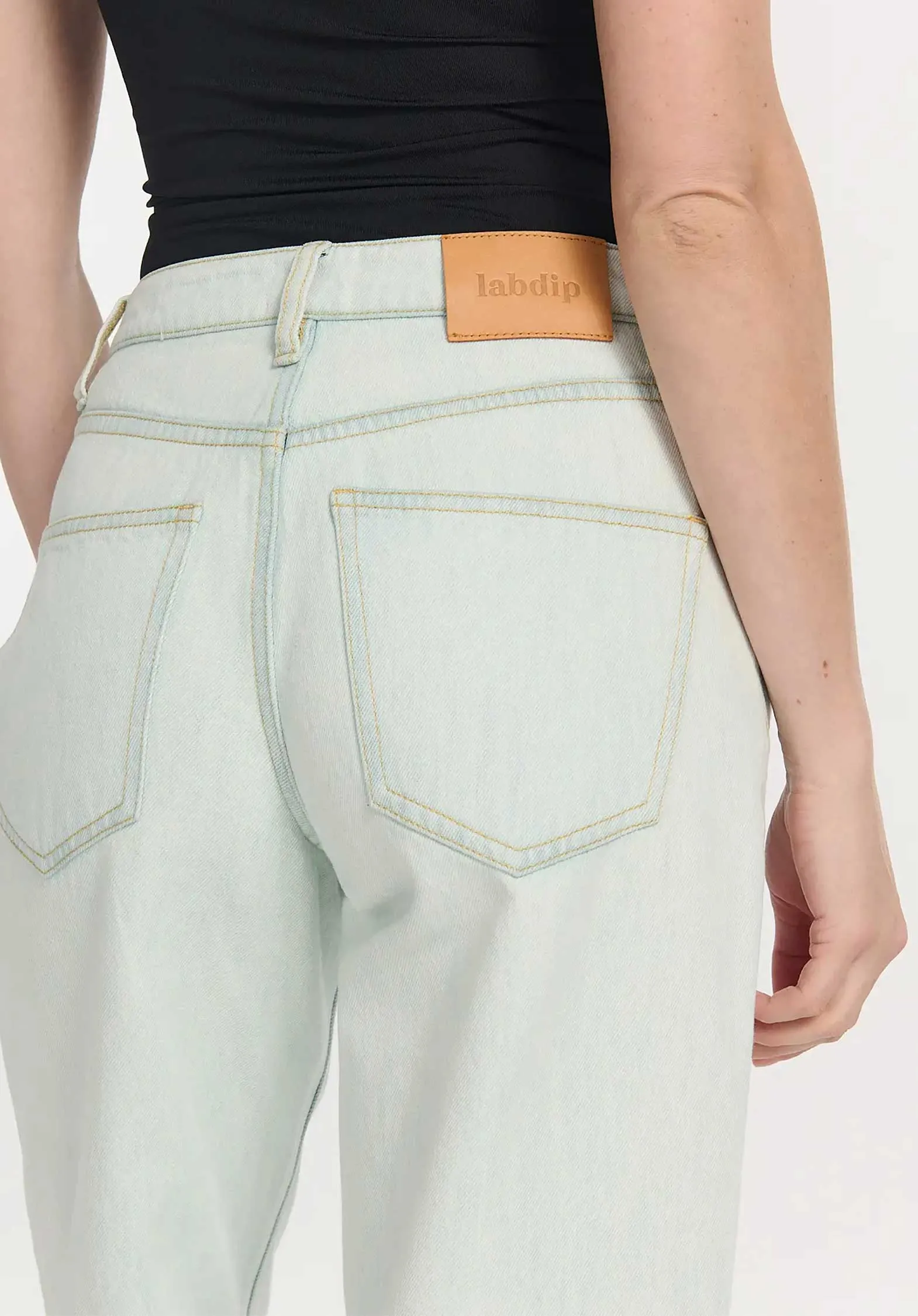 Jeans Po1443 Joie Denim Bleu-Blanc-Textile Échantillon-Lab