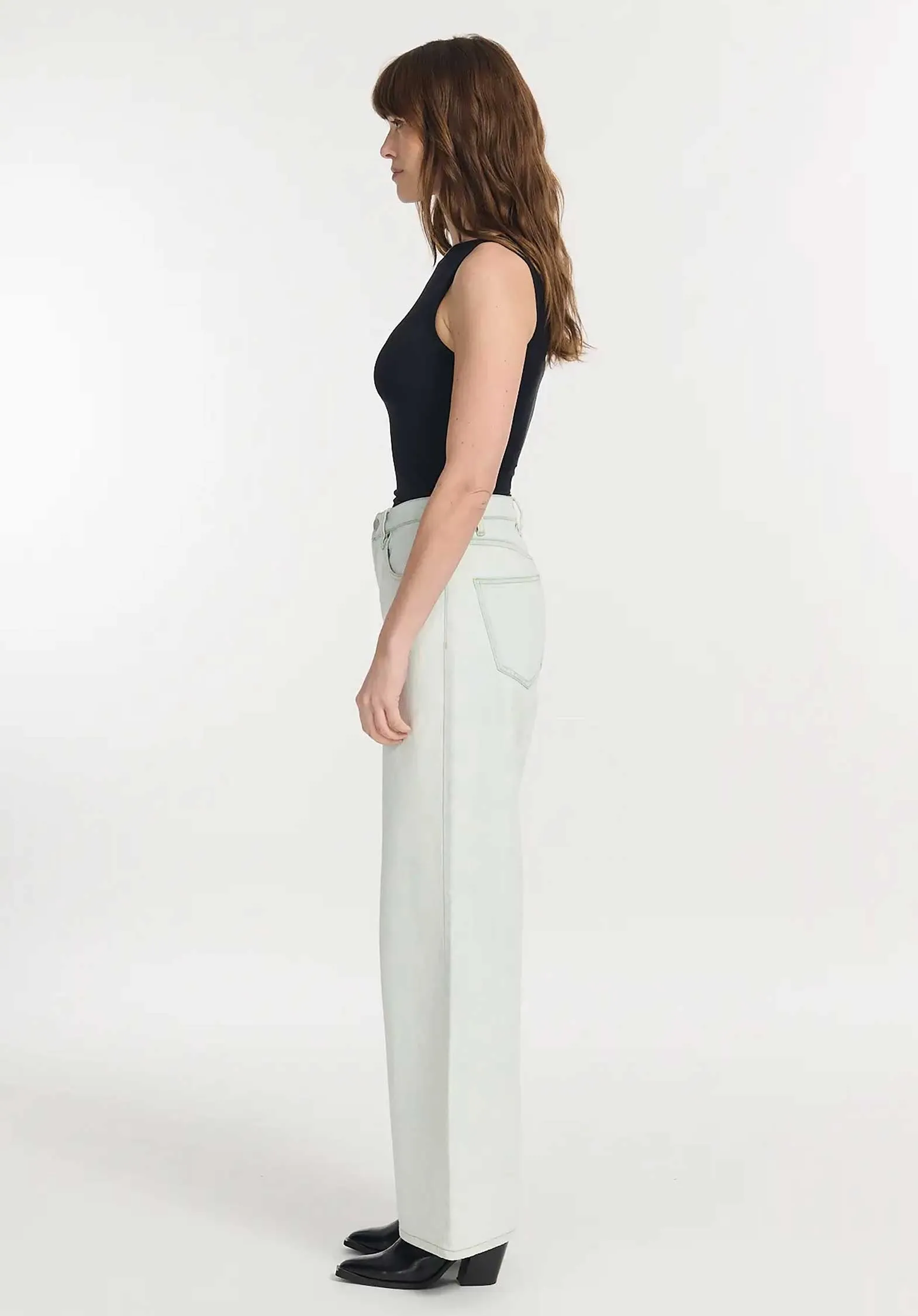 Jeans Po1443 Joie Denim Bleu-Blanc-Textile Échantillon-Lab