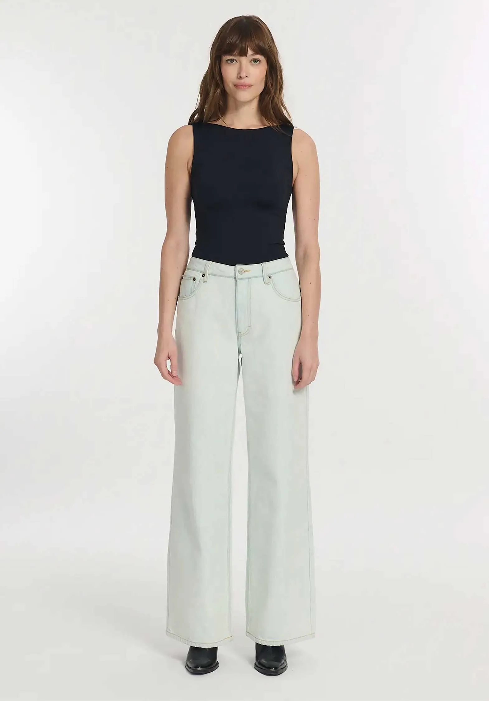 Jeans Po1443 Joie Denim Bleu-Blanc-Textile Échantillon-Lab