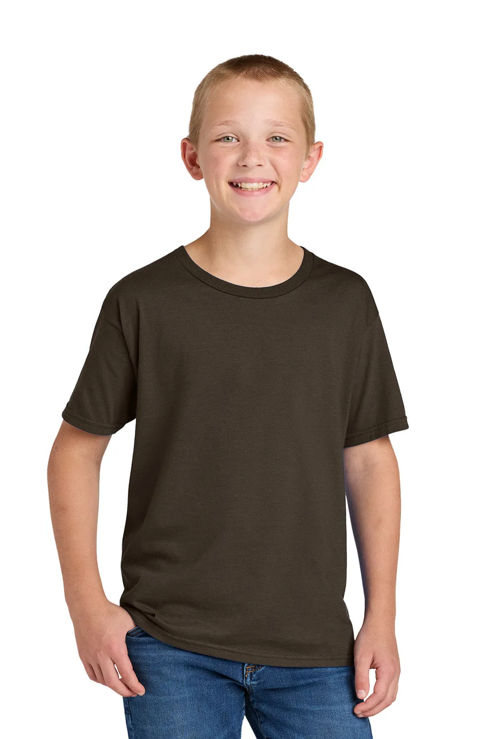 Jerzees Youth Classics T-Shirt à Manches Courtes et Col Rond - Marron Chocolat