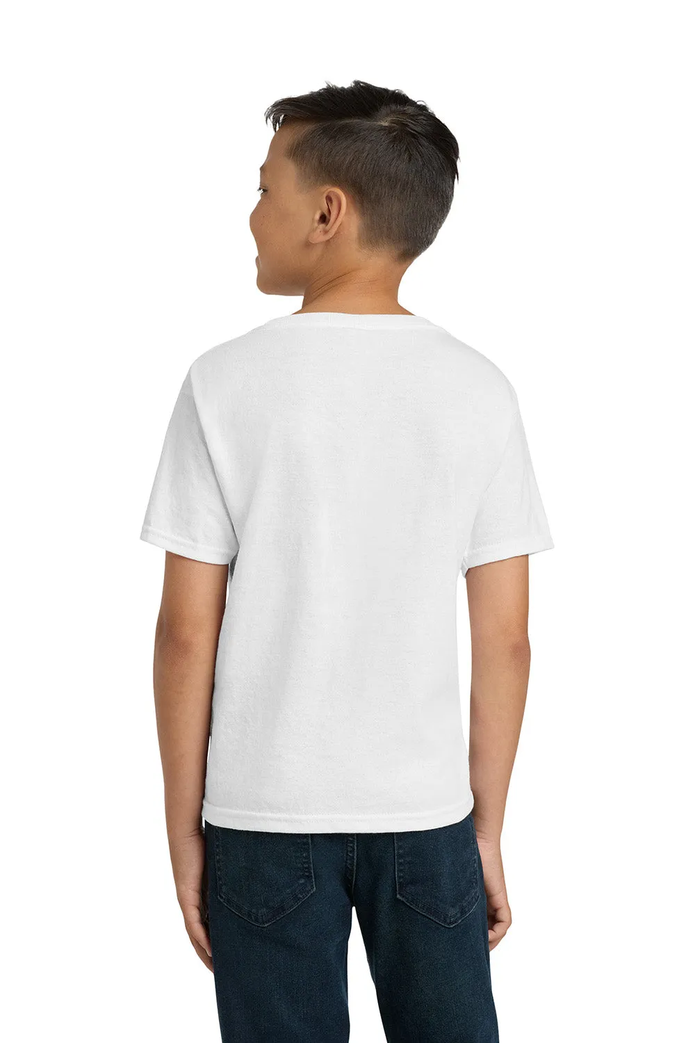 Jerzees Youth Dri-Power T-shirt à manches courtes et col rond anti-humidité - Blanc