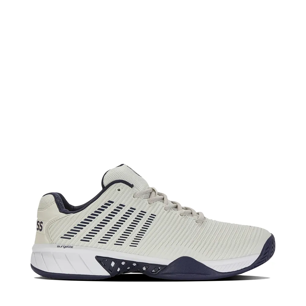 K-Swiss Chaussure de Sport Homme Hypercourt Express 2 en Gris Vaporeux/Blanc/Peacoat