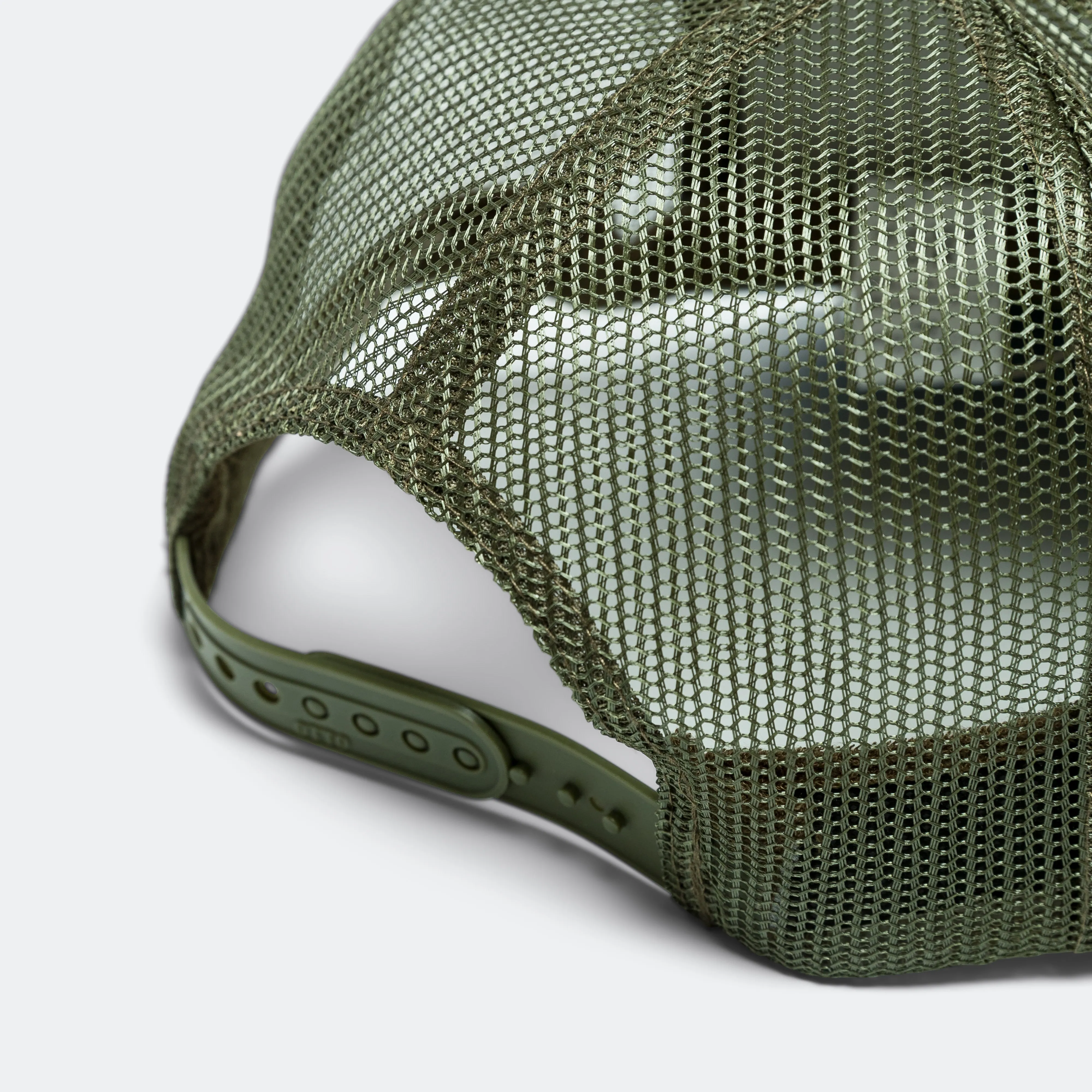 Kapital Clothing SERVICE DE RÉPARATION DE DENIM Casquette Trucker Reconstruite en Denim - Vert Foncé