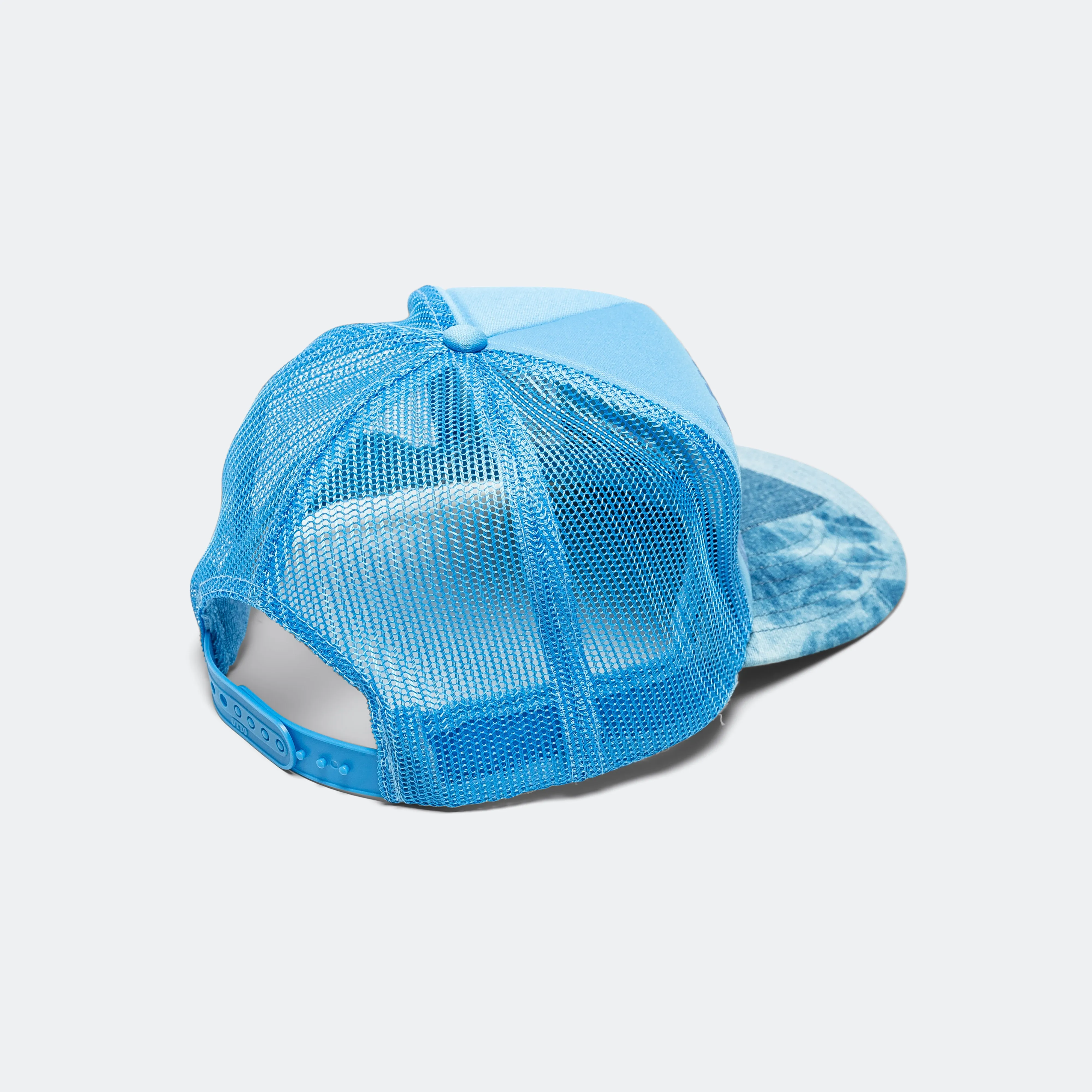 Kapital Clothing SERVICE DE RÉPARATION DE DENIM Casquette Trucker Reconstruite en Denim - Sax