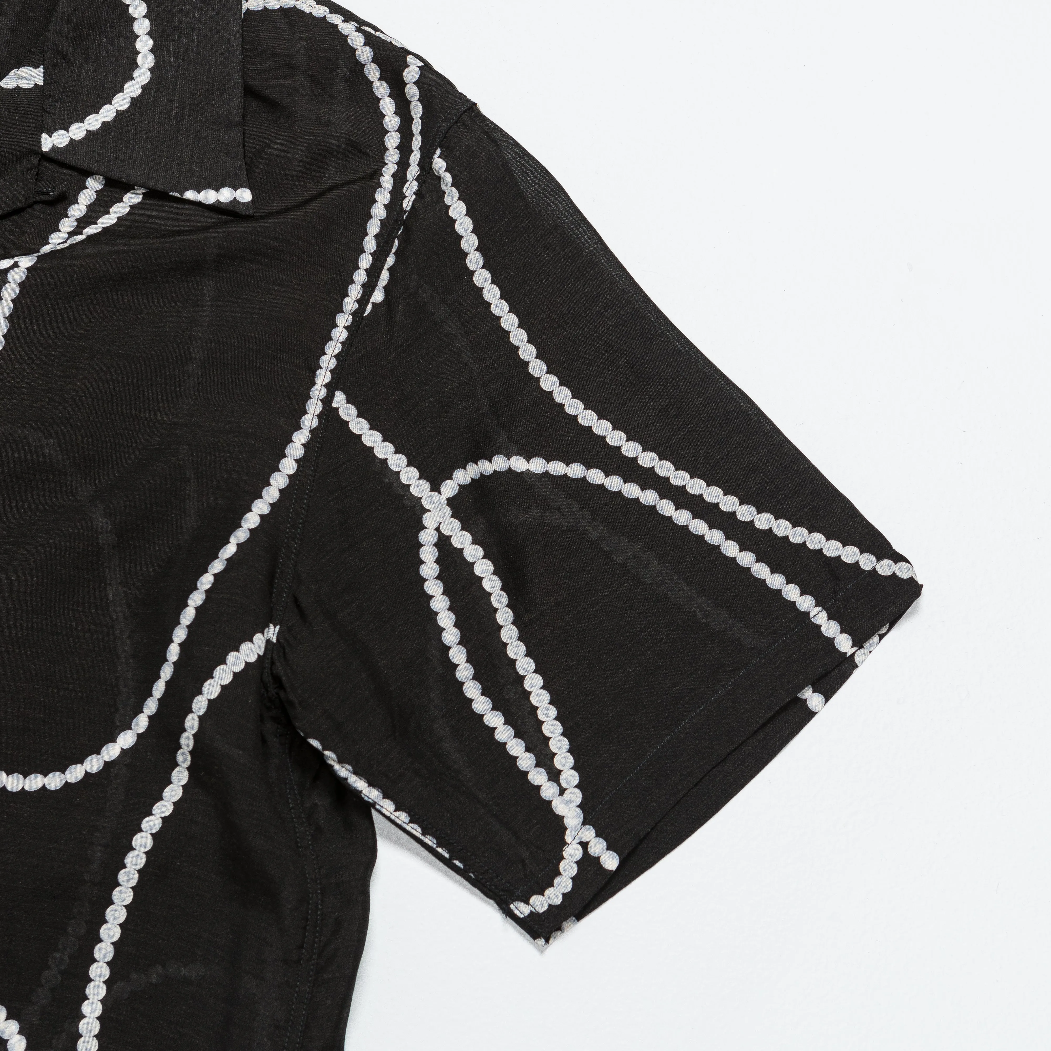 Kapital Clothing Soie Rayonne PEARL-KATABIRA Aloha - Noir