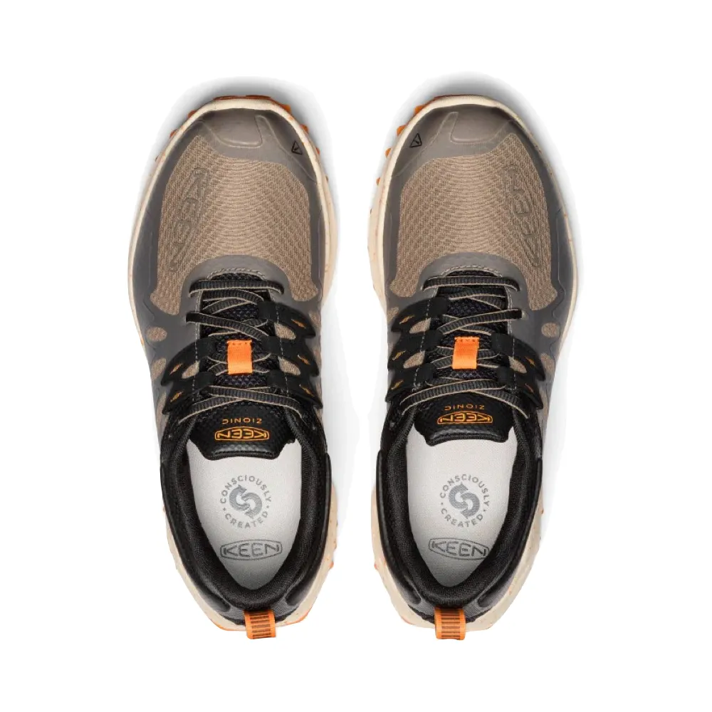 KEEN Chaussure de randonnée imperméable Zionic pour homme en Brindle/Bright Marigold