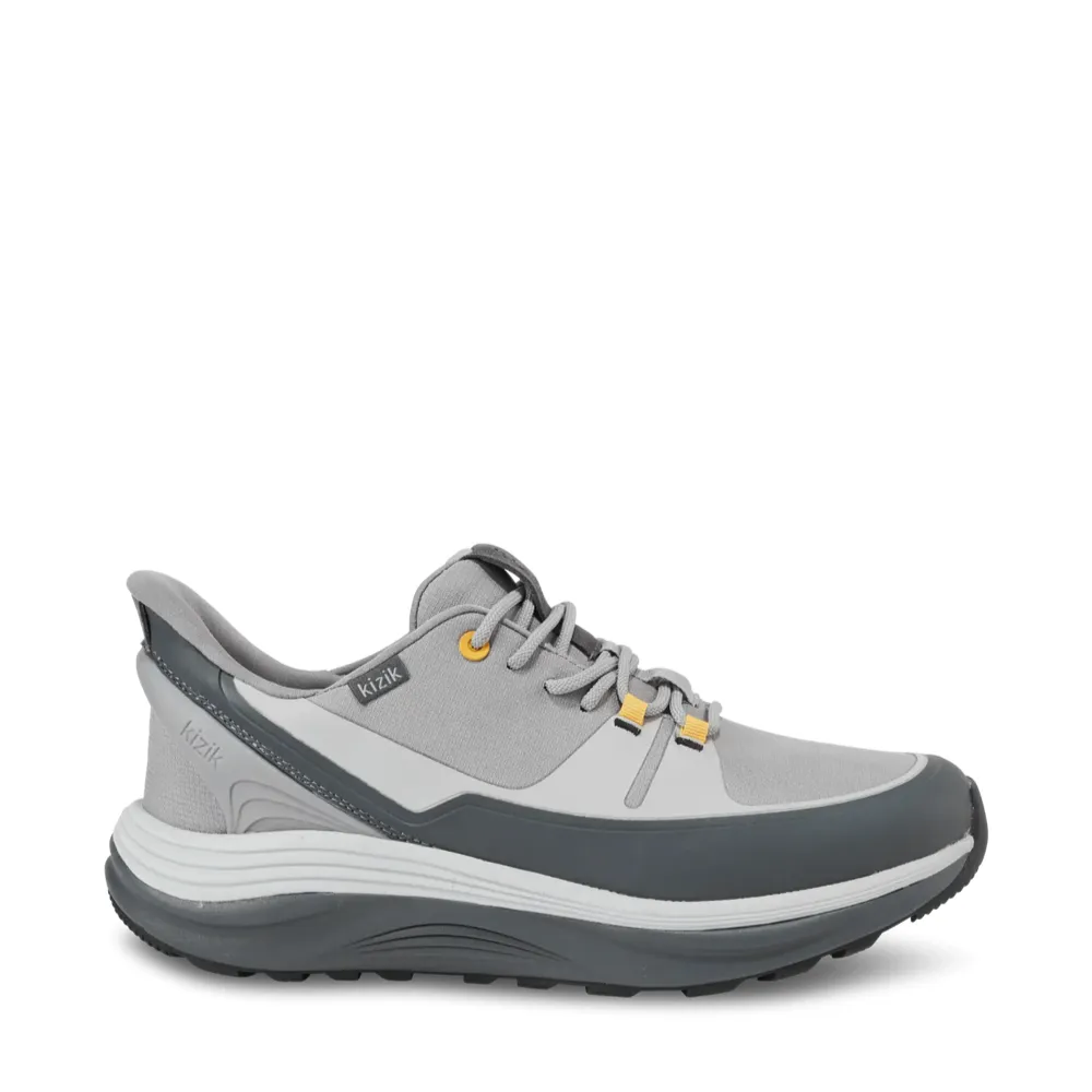 Kizik Chaussure de Sport London AT Sans Lacets pour Homme en Alloy/Poppyseed
