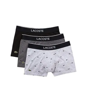 Lacoste 5H3411 Sous-vêtements Hommes XS Multicolore Imprimé Crocodile Caleçon Lot de 3 ERK157
