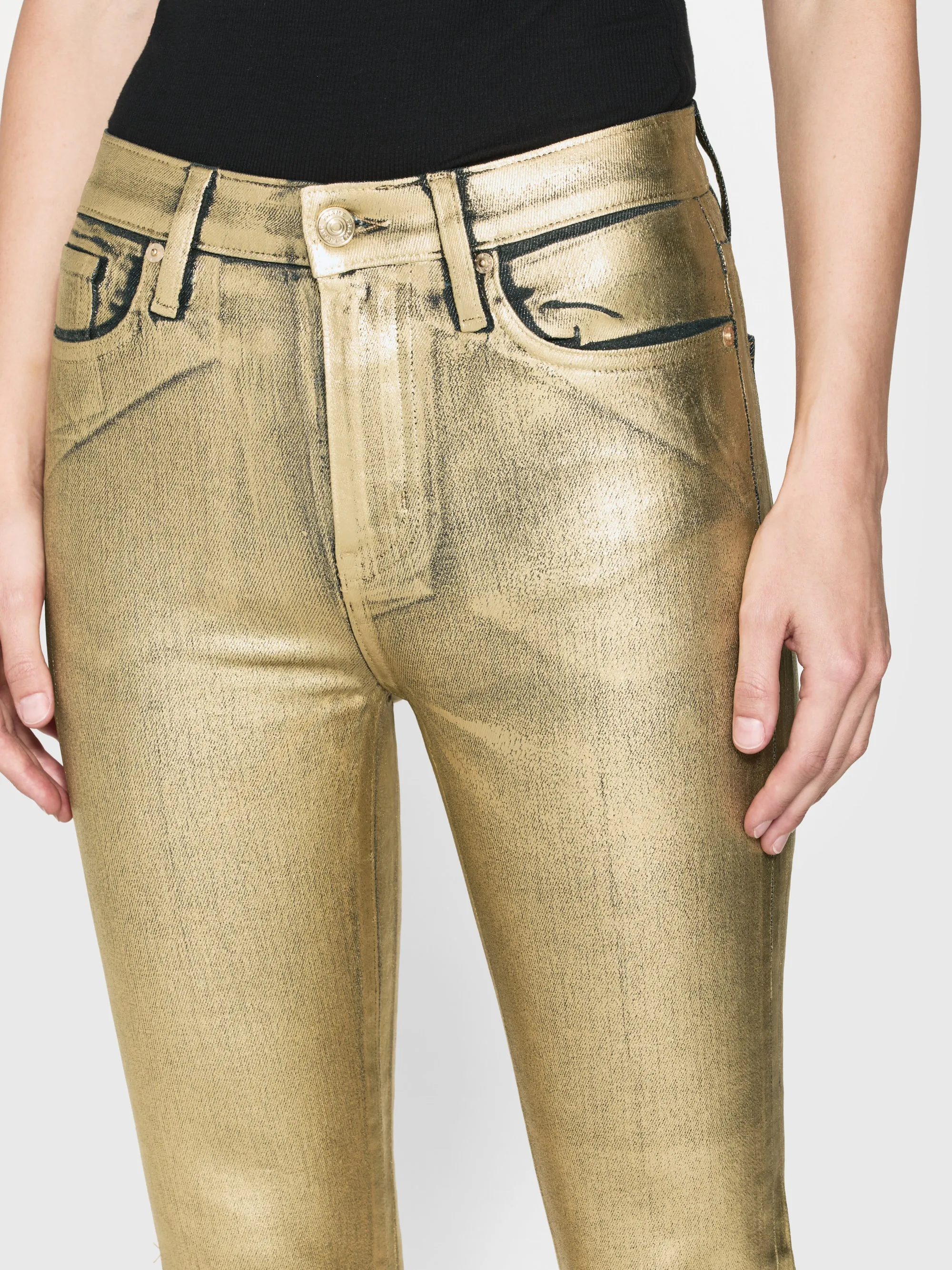 Le Crop Mini Boot -- Or Chrome