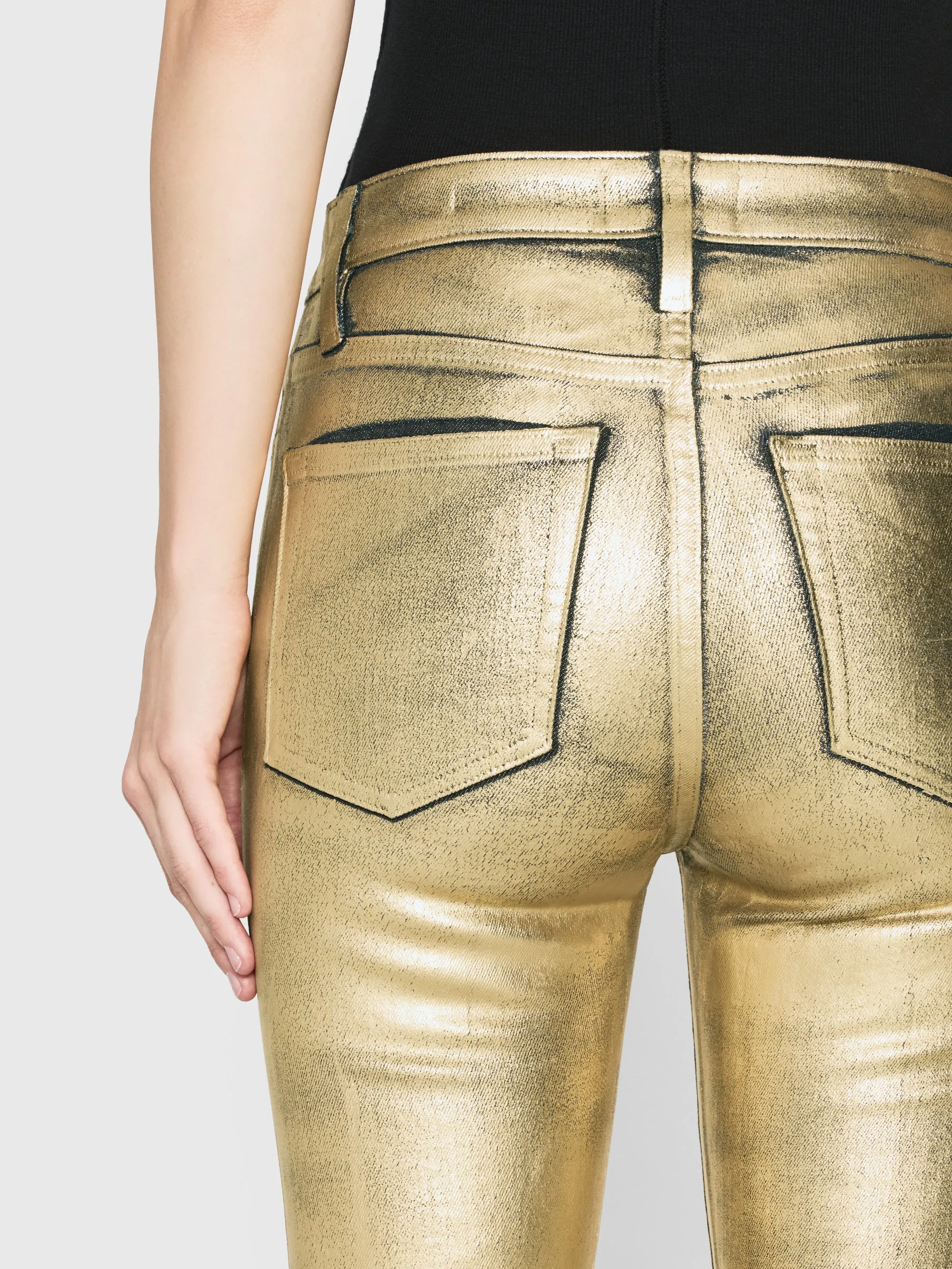 Le Crop Mini Boot -- Or Chrome