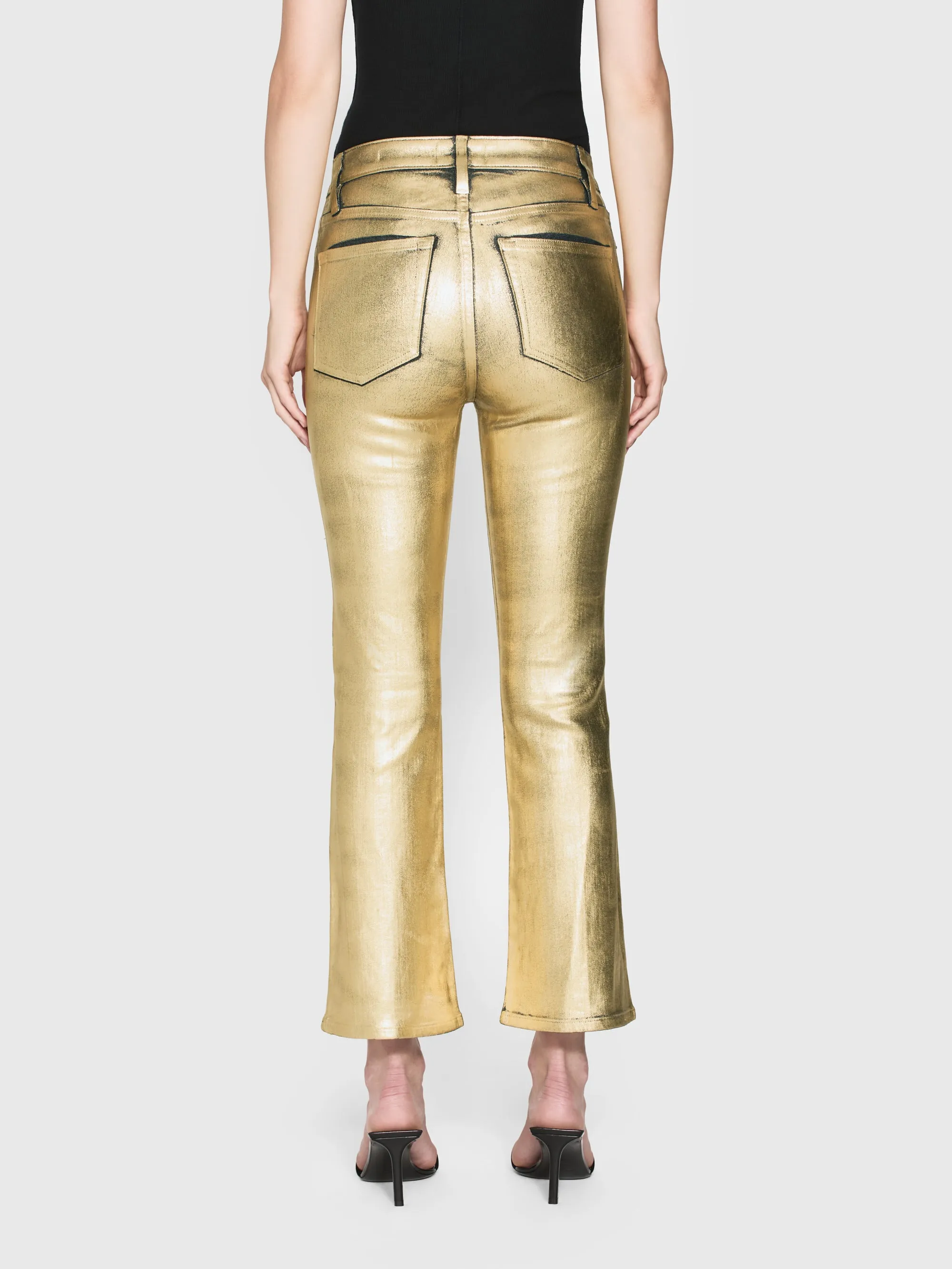 Le Crop Mini Boot -- Or Chrome