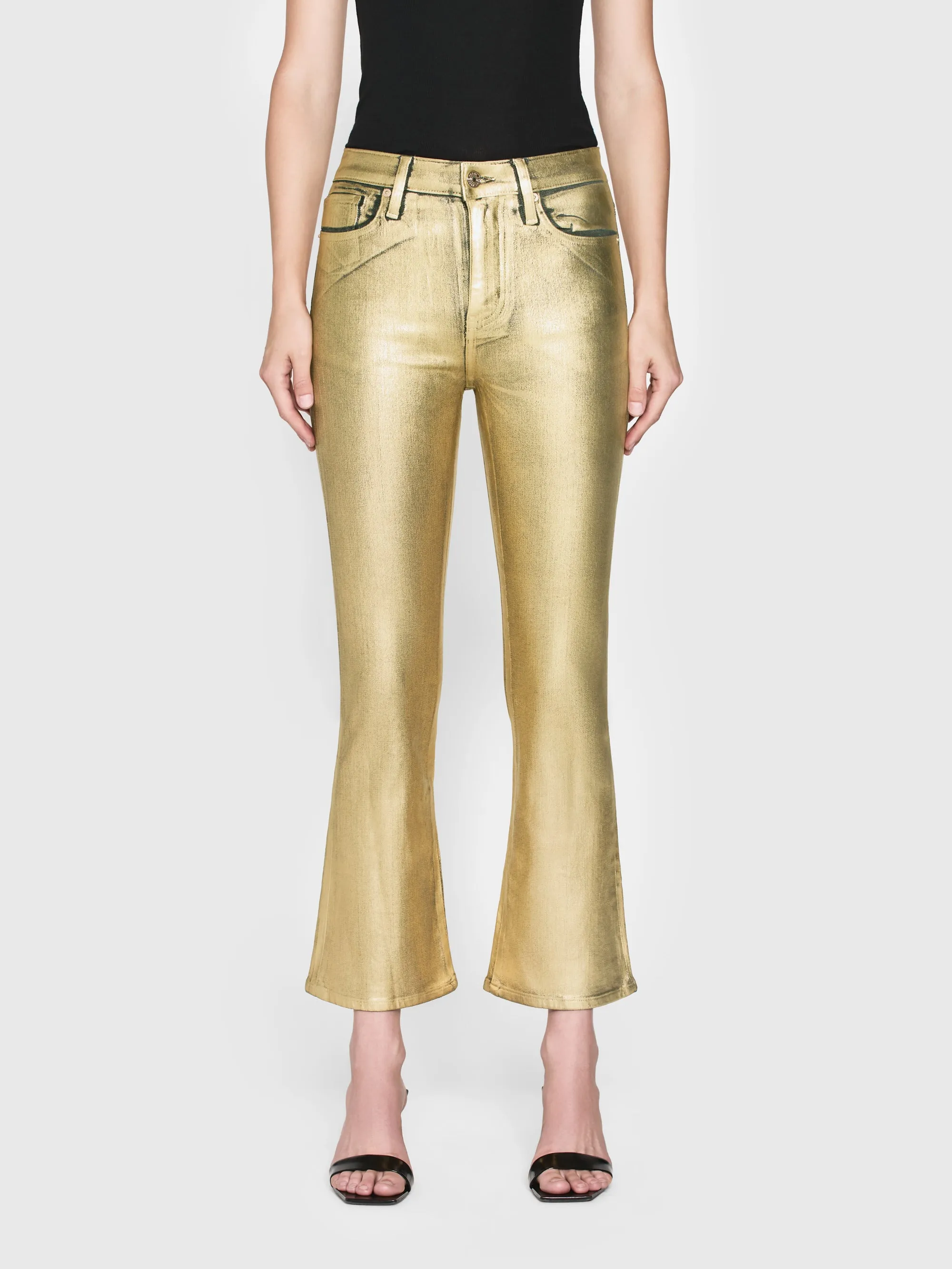 Le Crop Mini Boot -- Or Chrome