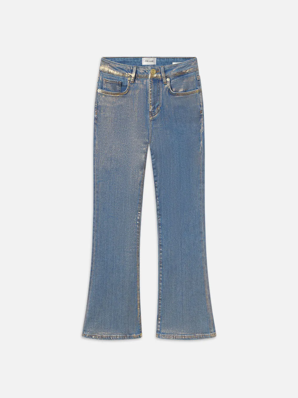 Le Crop Mini Boot -- Hologramme doré