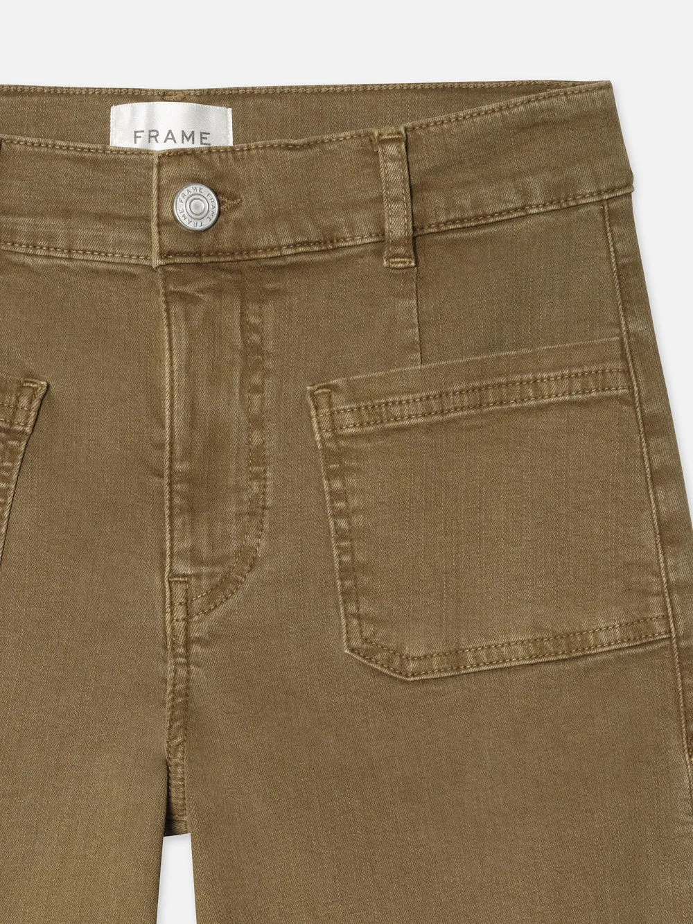 Le Slim Palazzo Bardot Pocket -- Vert Kaki