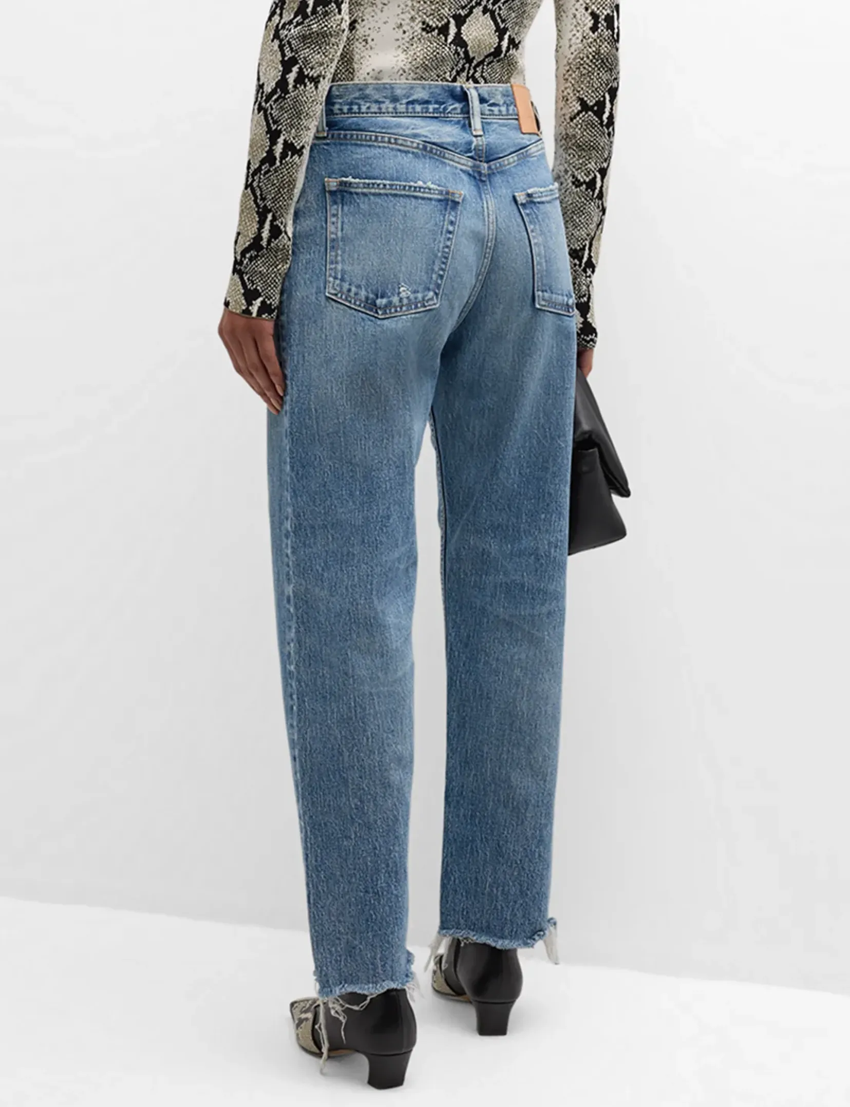 Mabel Crop Large Droit, Vêtement Bleu moussy