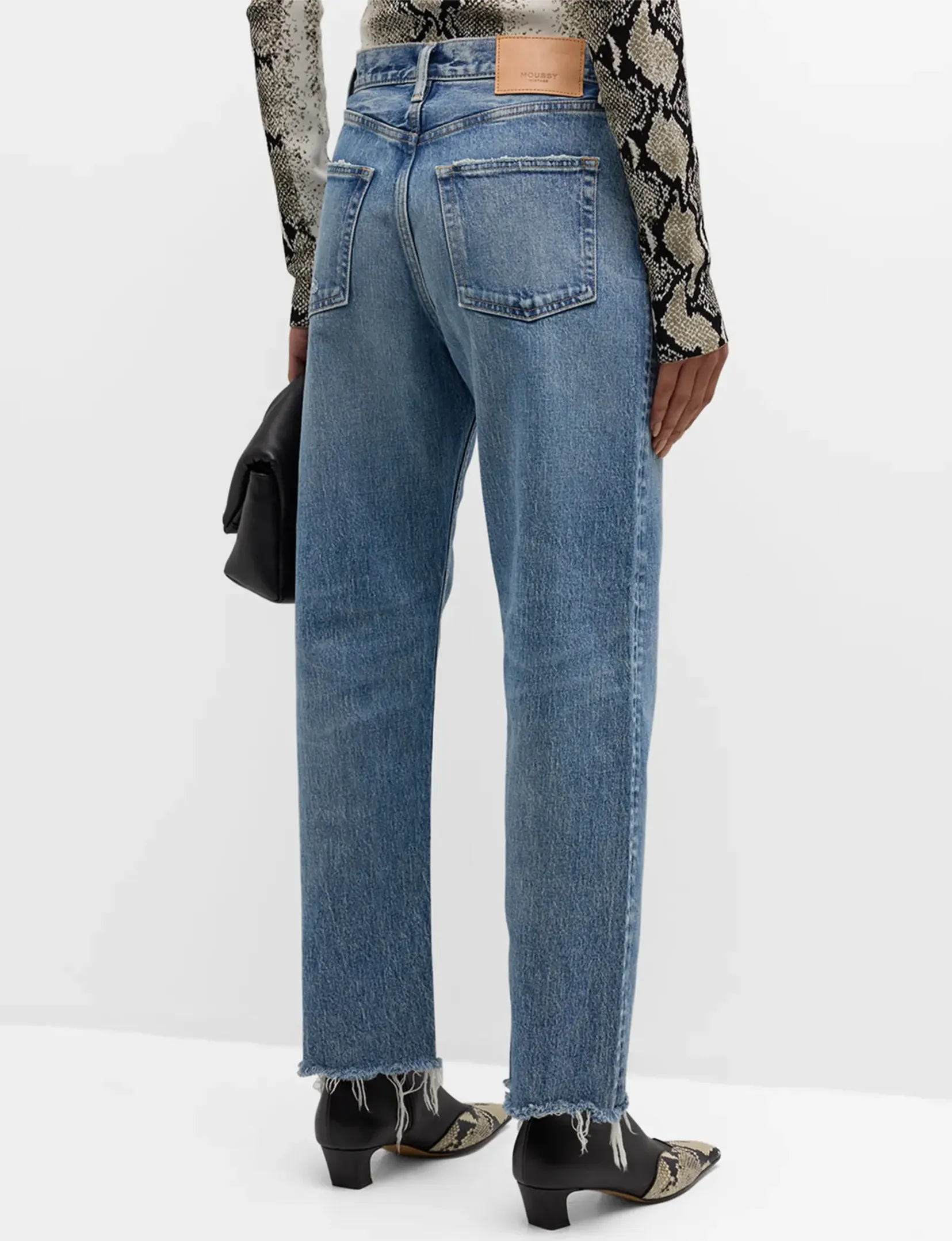 Mabel Crop Large Droit, Vêtement Bleu moussy