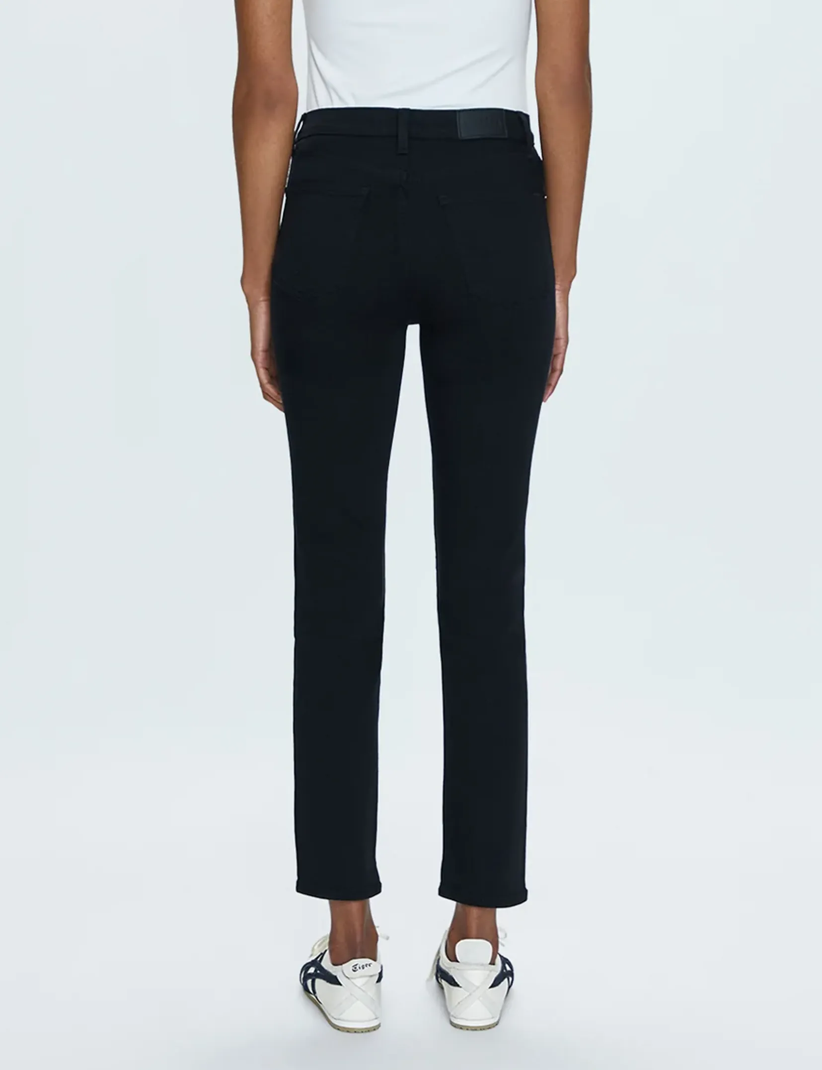 Madi Pantalon Slim Moderne Haute Taille, Noir Vêtements_pistola