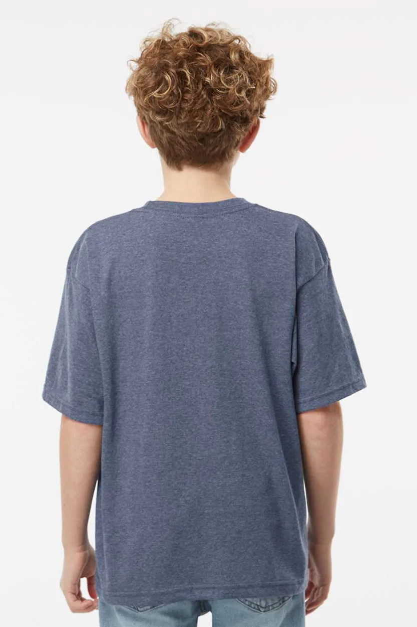 T-shirt à manches courtes Gold Soft Touch en coton pour jeunes M&O - Bleu marine chiné