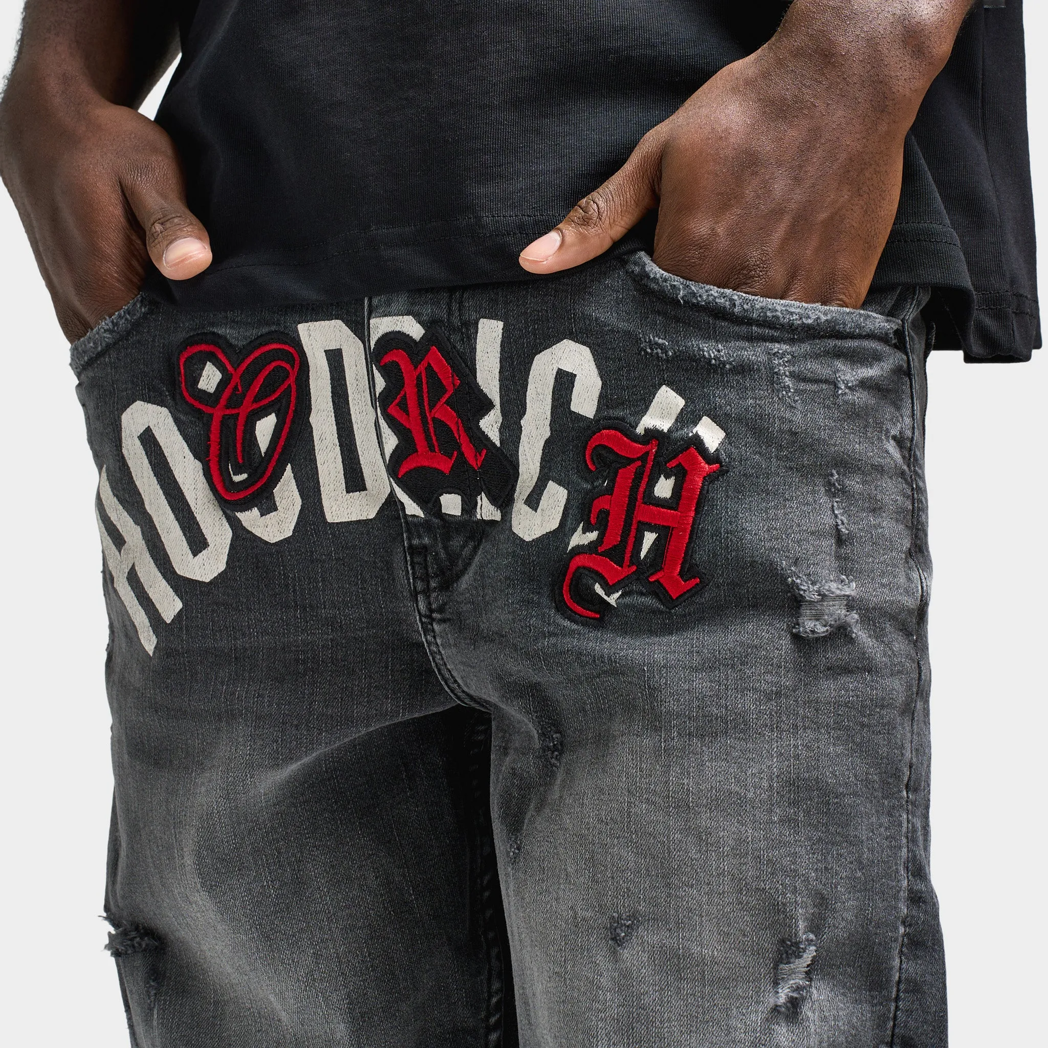 Pantalon en denim Shadow Hoodrich pour homme / Gris