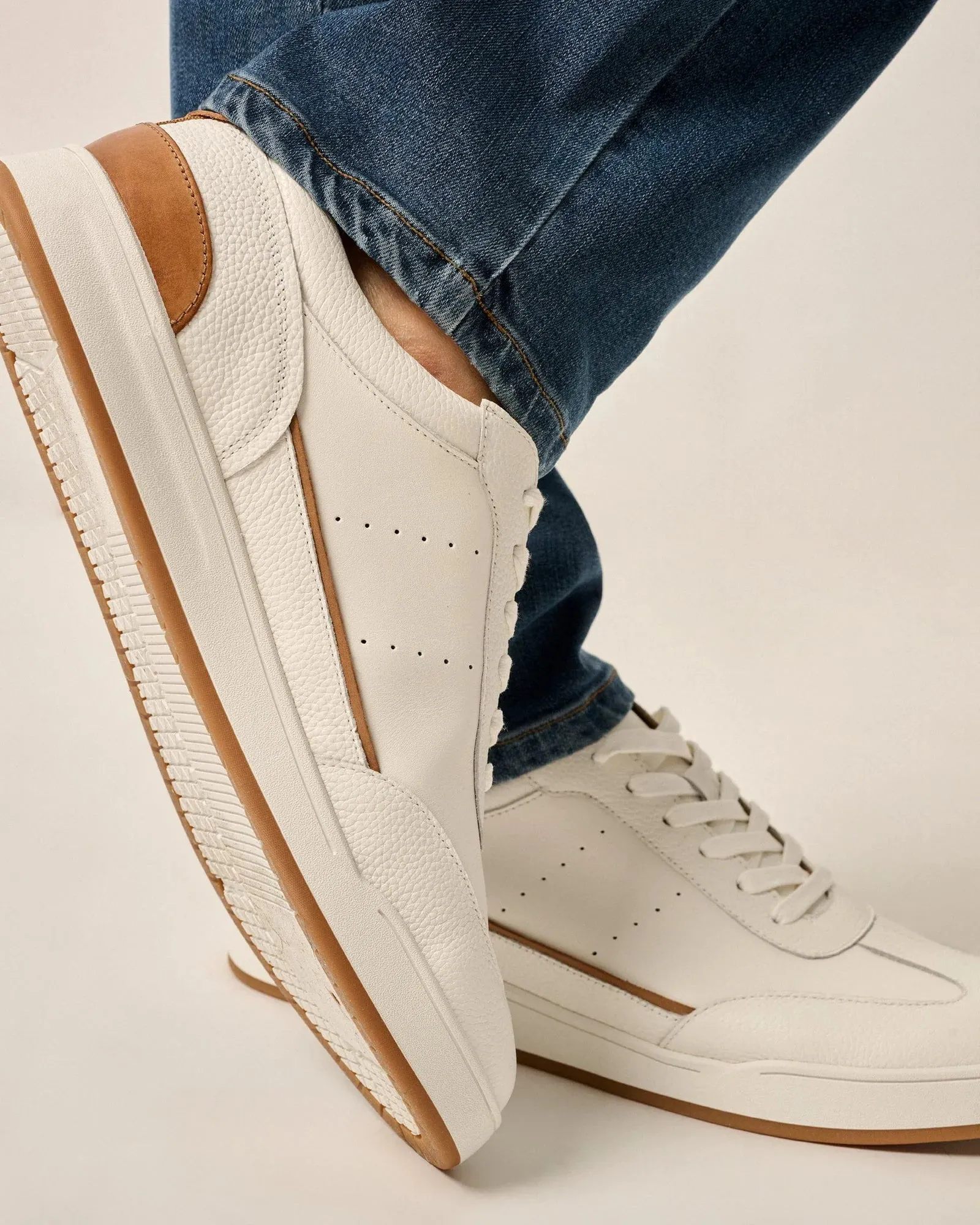 Baskets Tori Richard Johnnie-O Topspin Royale pour Homme - Blanc