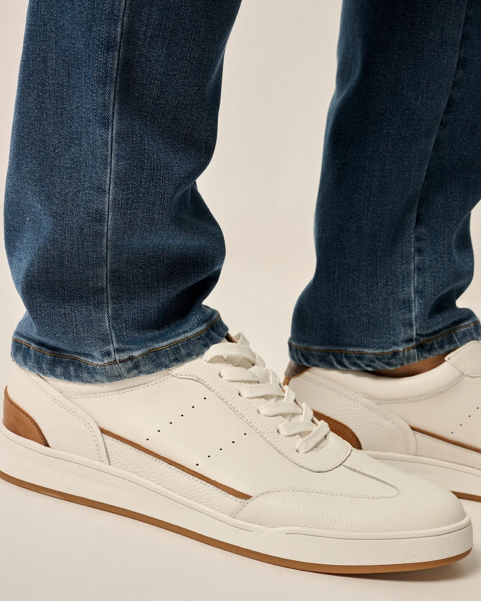 Baskets Tori Richard Johnnie-O Topspin Royale pour Homme - Blanc