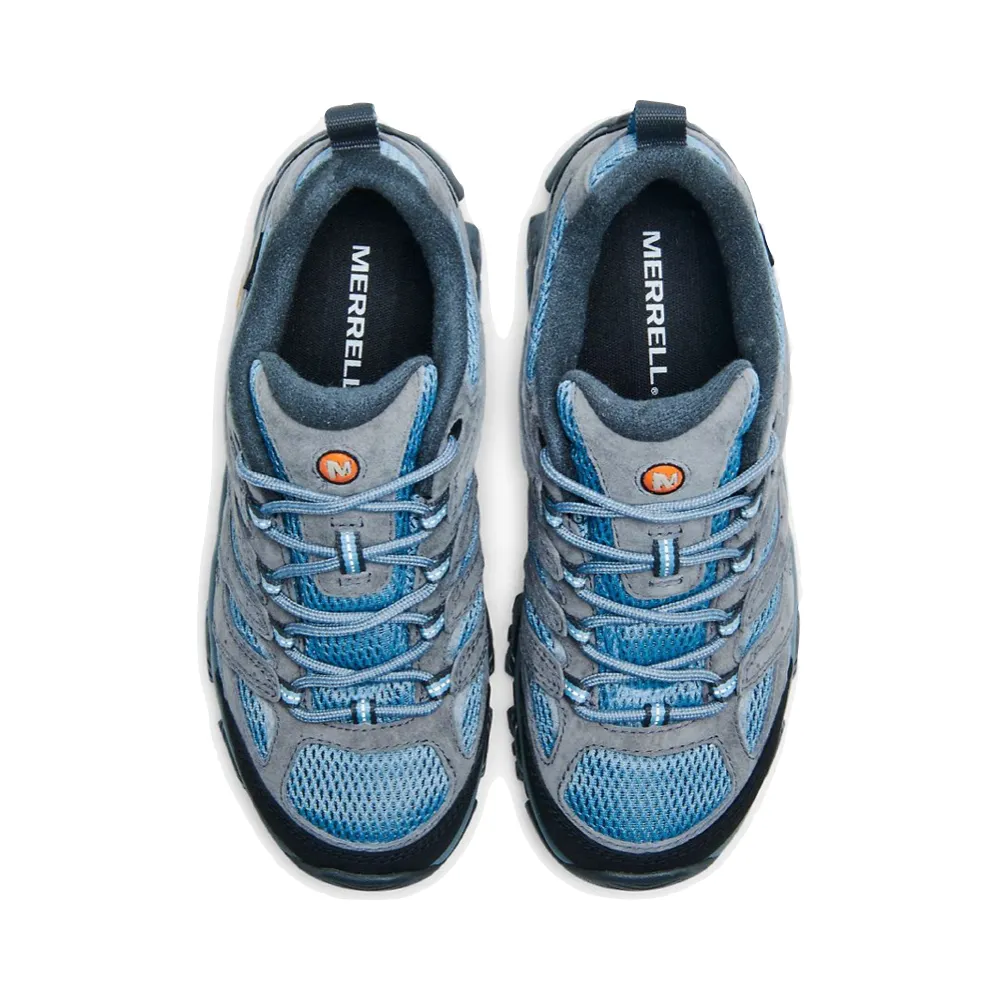 Chaussure de randonnée imperméable Merrell Moab 3 Low pour femme en gris altitude/bleu