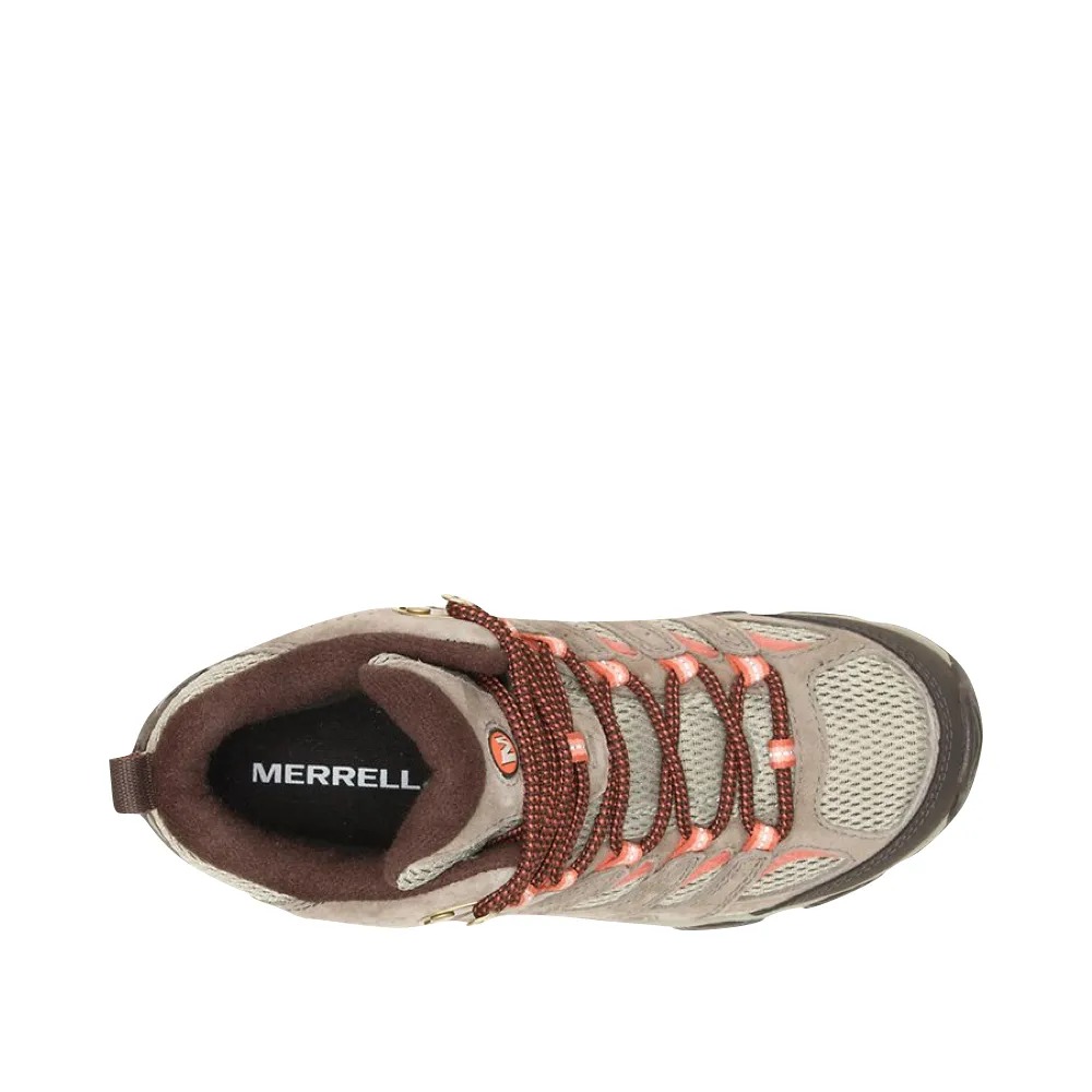 Bottes de randonnée imperméables Merrell Moab 3 Mid pour femme en couleur Tan Bungee Cord