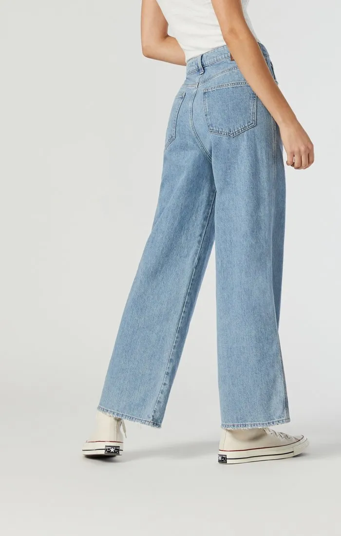 Miami Pantalon large en coton biologique bleu Mavi