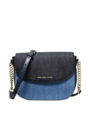 Michael Michael Kors Denim Demi-Dôme Sac Bandoulière Michael Kors