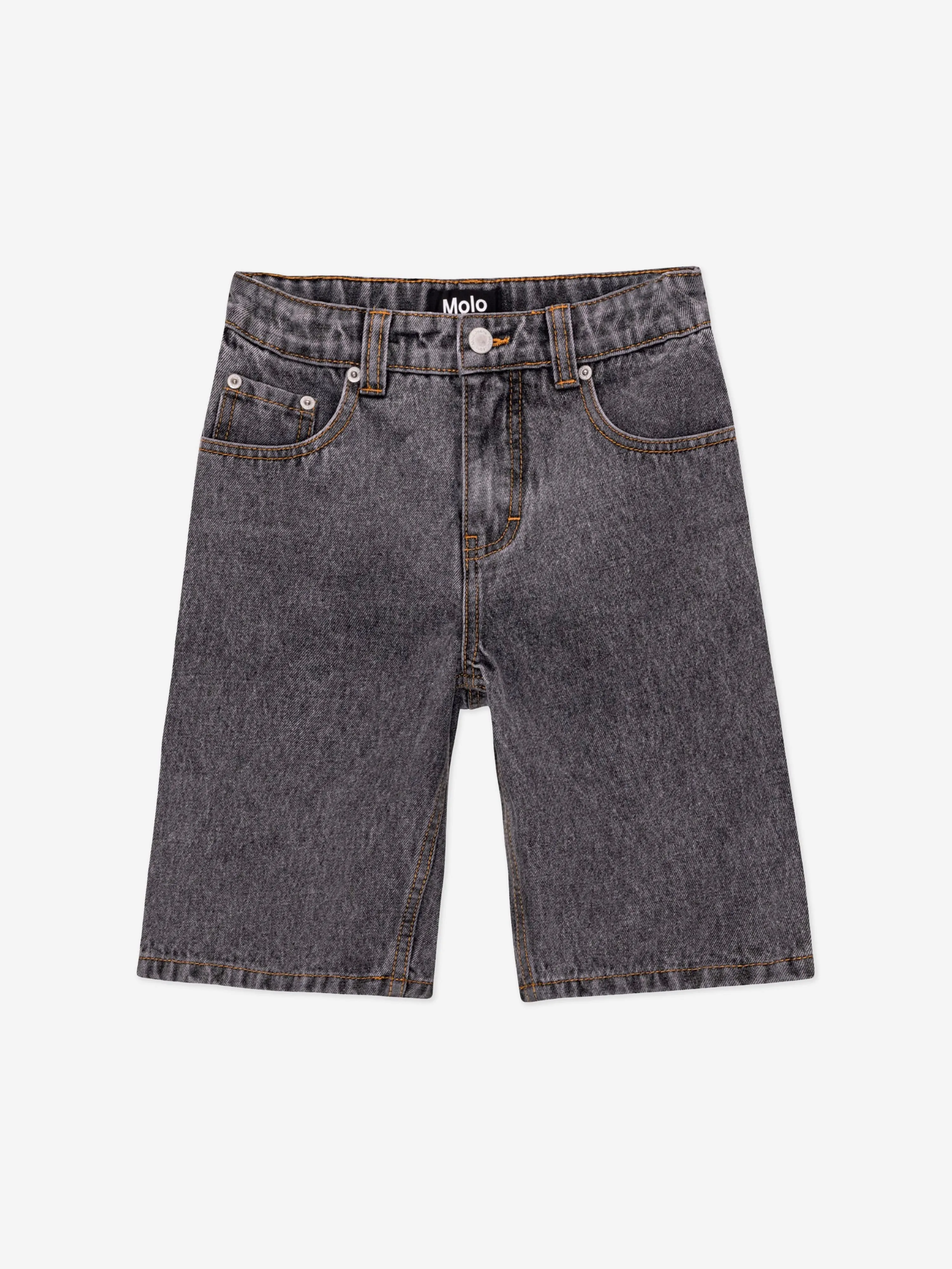 Molo Boys Shorts en Denim Lavé Noir