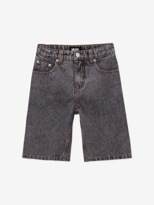 Molo Boys Shorts en Denim Lavé Noir