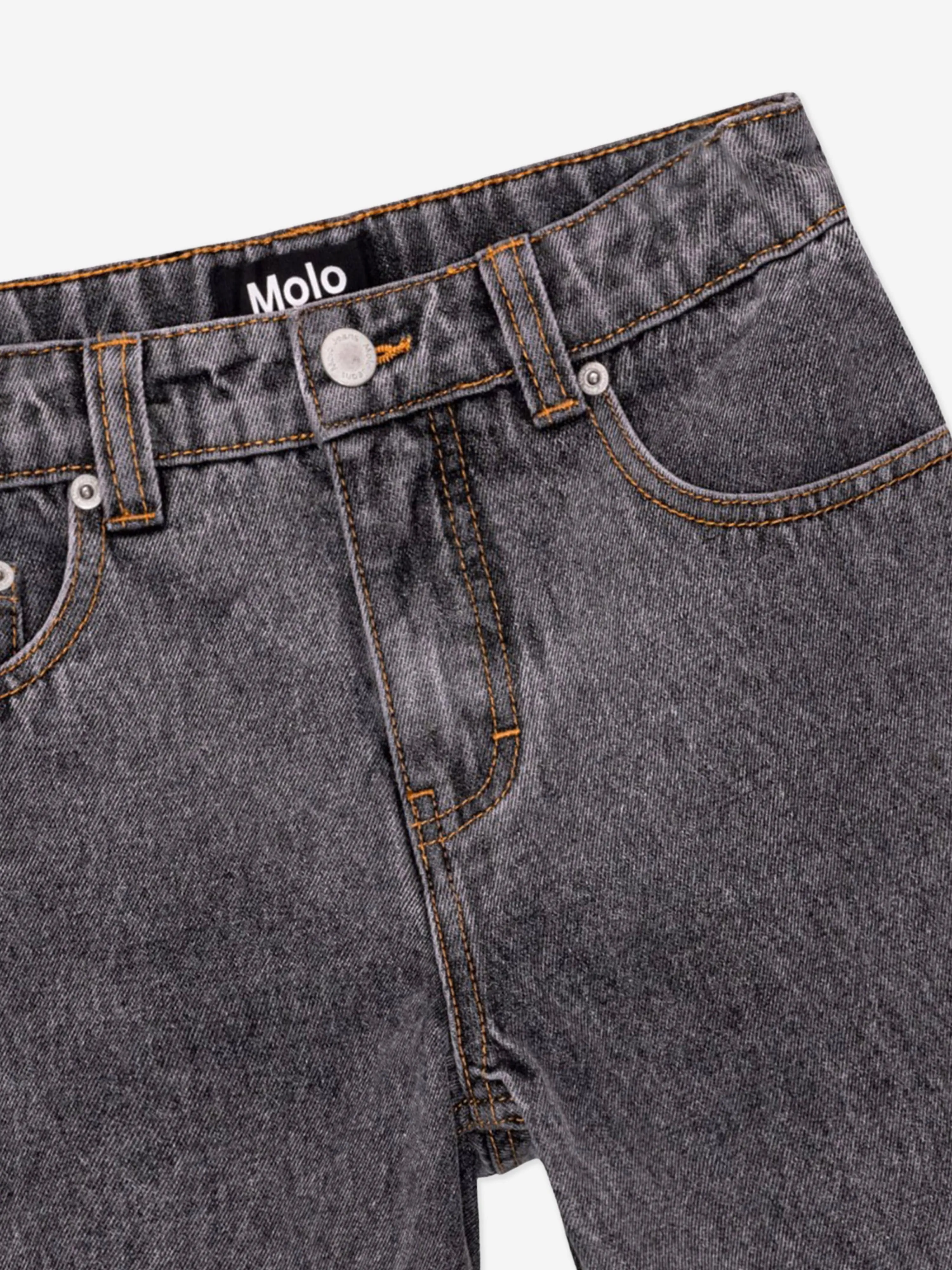 Molo Boys Shorts en Denim Lavé Noir