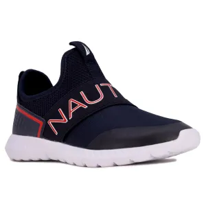 Nautica Chaussures Bateau à Enfants à Enfilage Rapide avec Logo - Marine Nautica