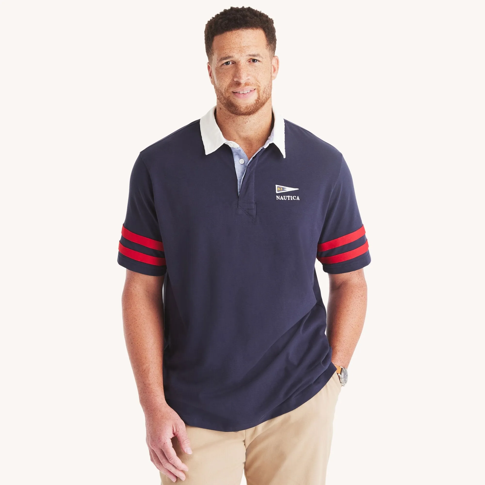 Nautica Polo Rugby Classique Homme Grandes Tailles