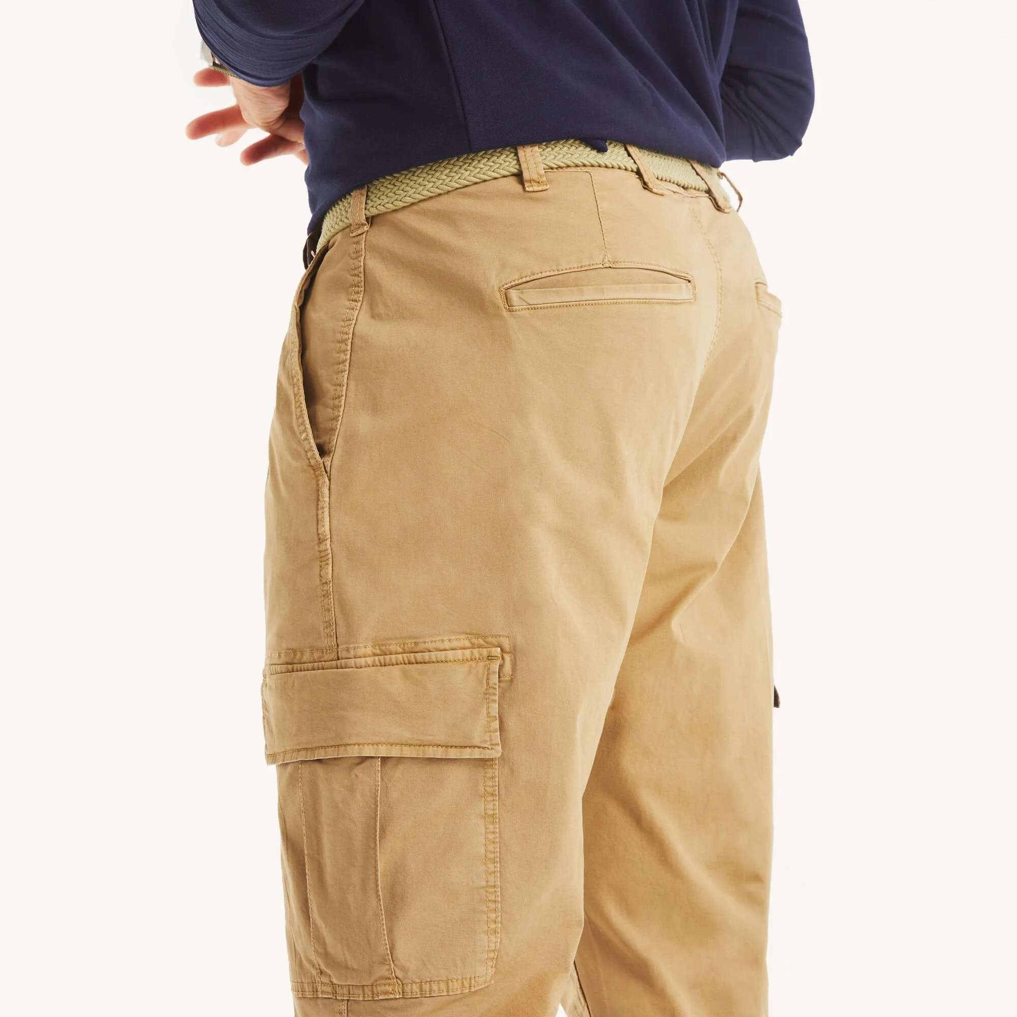 Nautica Pantalon Cargo à Pli Homme Grandes Tailles