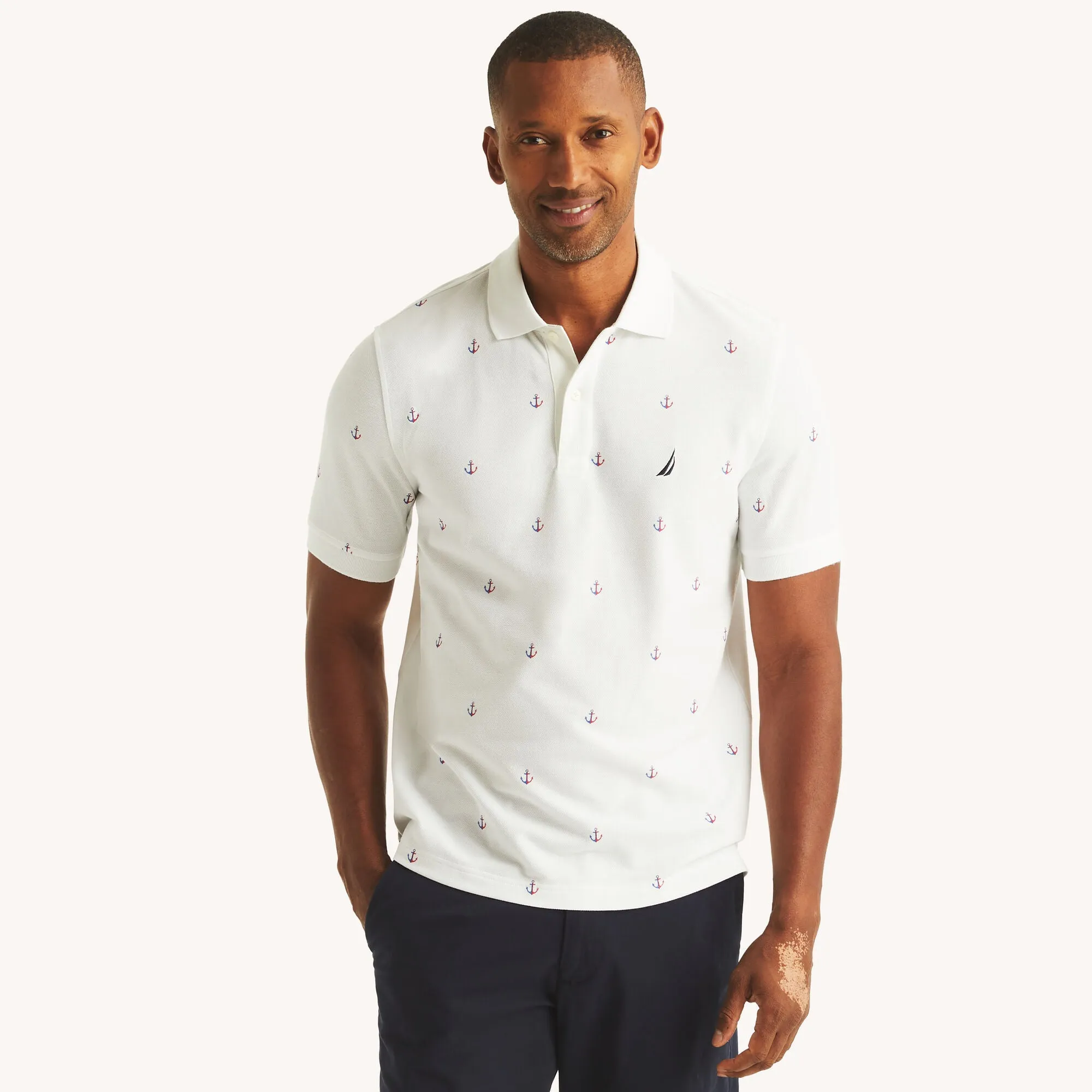 Nautica Polo Classique pour Homme Imprimé Deck