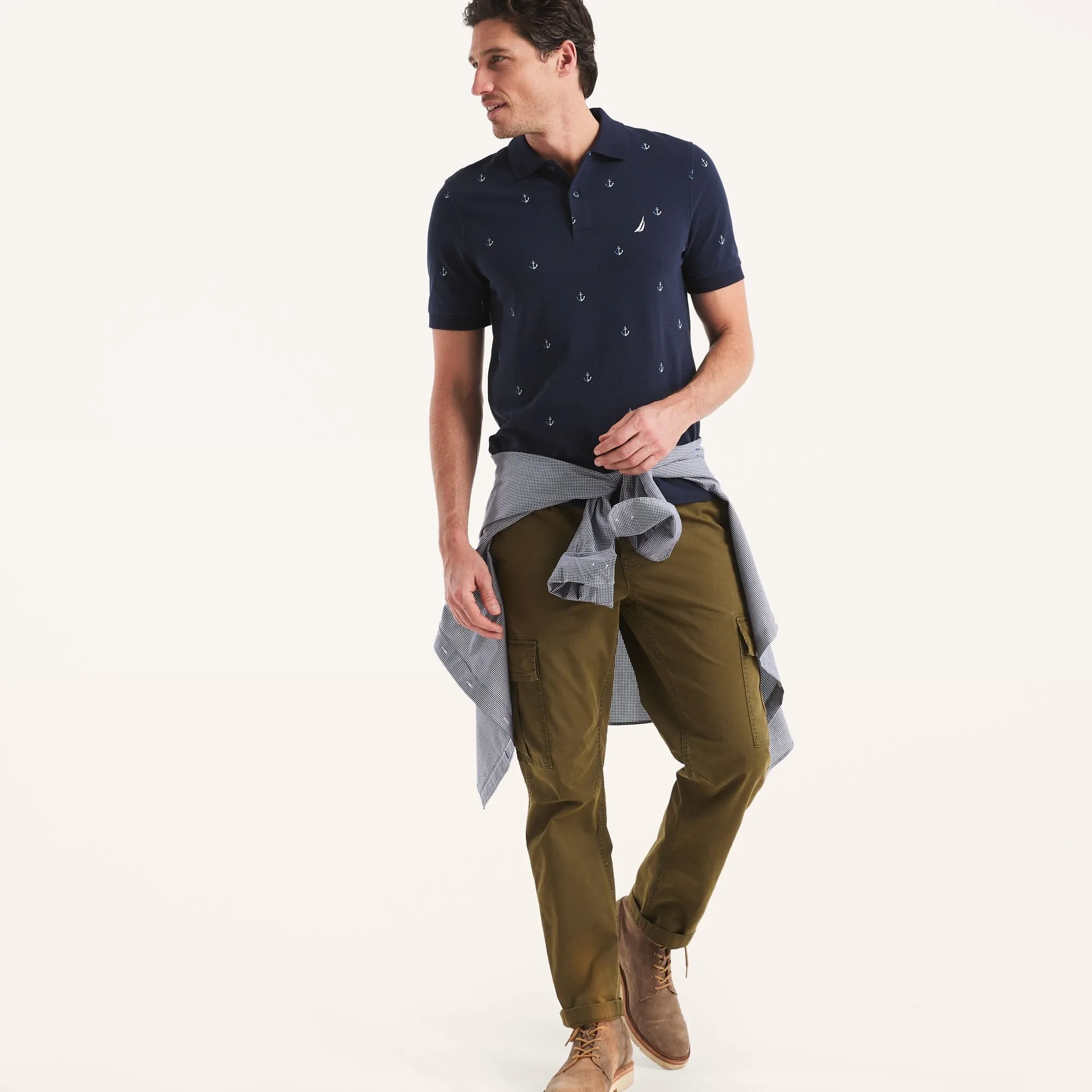 Nautica Polo Classique pour Homme Imprimé Deck