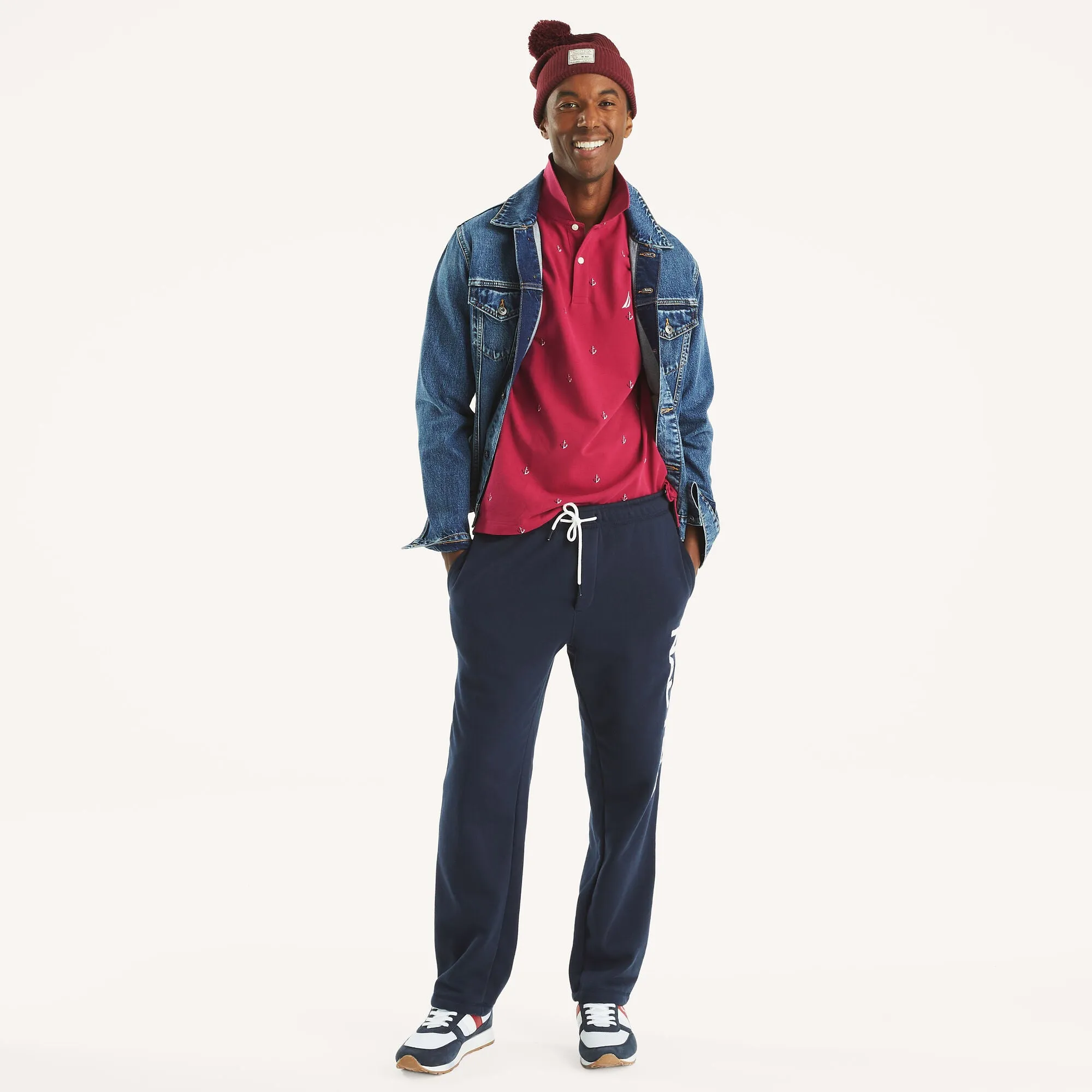 Nautica Polo Classique pour Homme Imprimé Deck