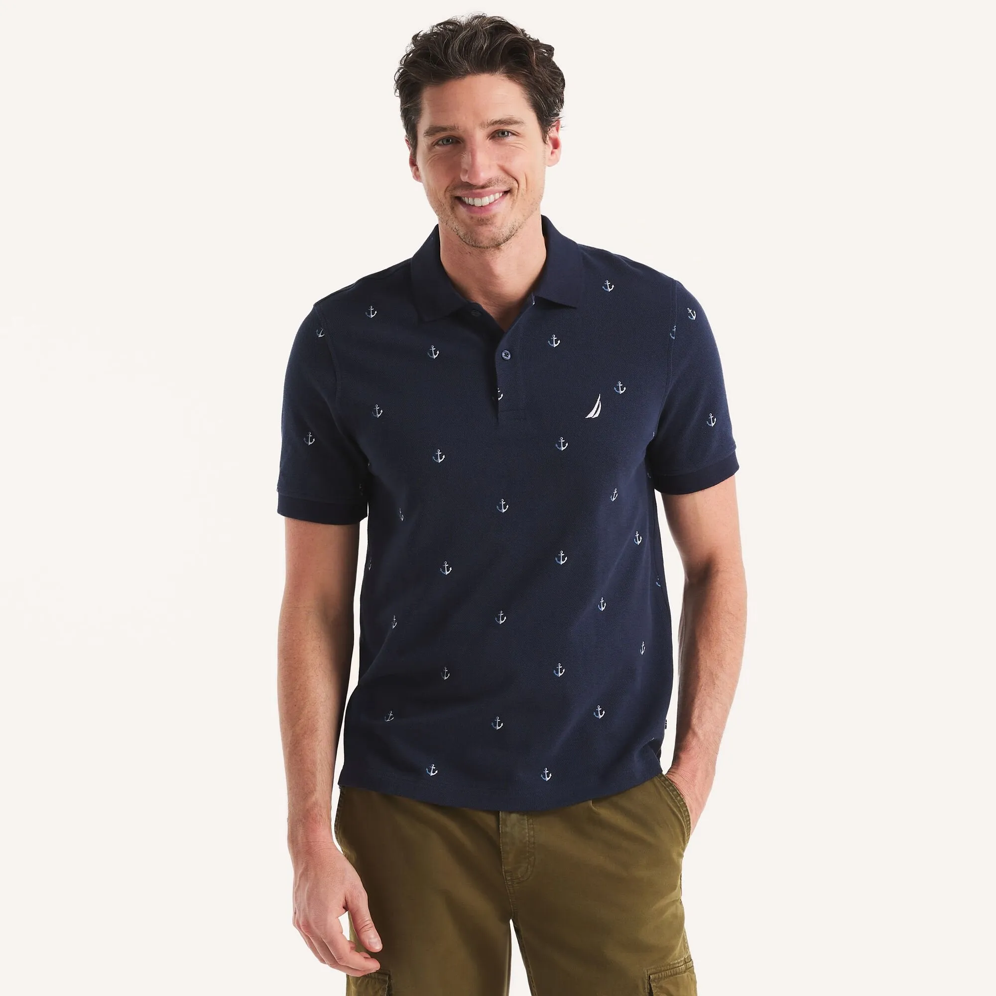 Nautica Polo Classique pour Homme Imprimé Deck